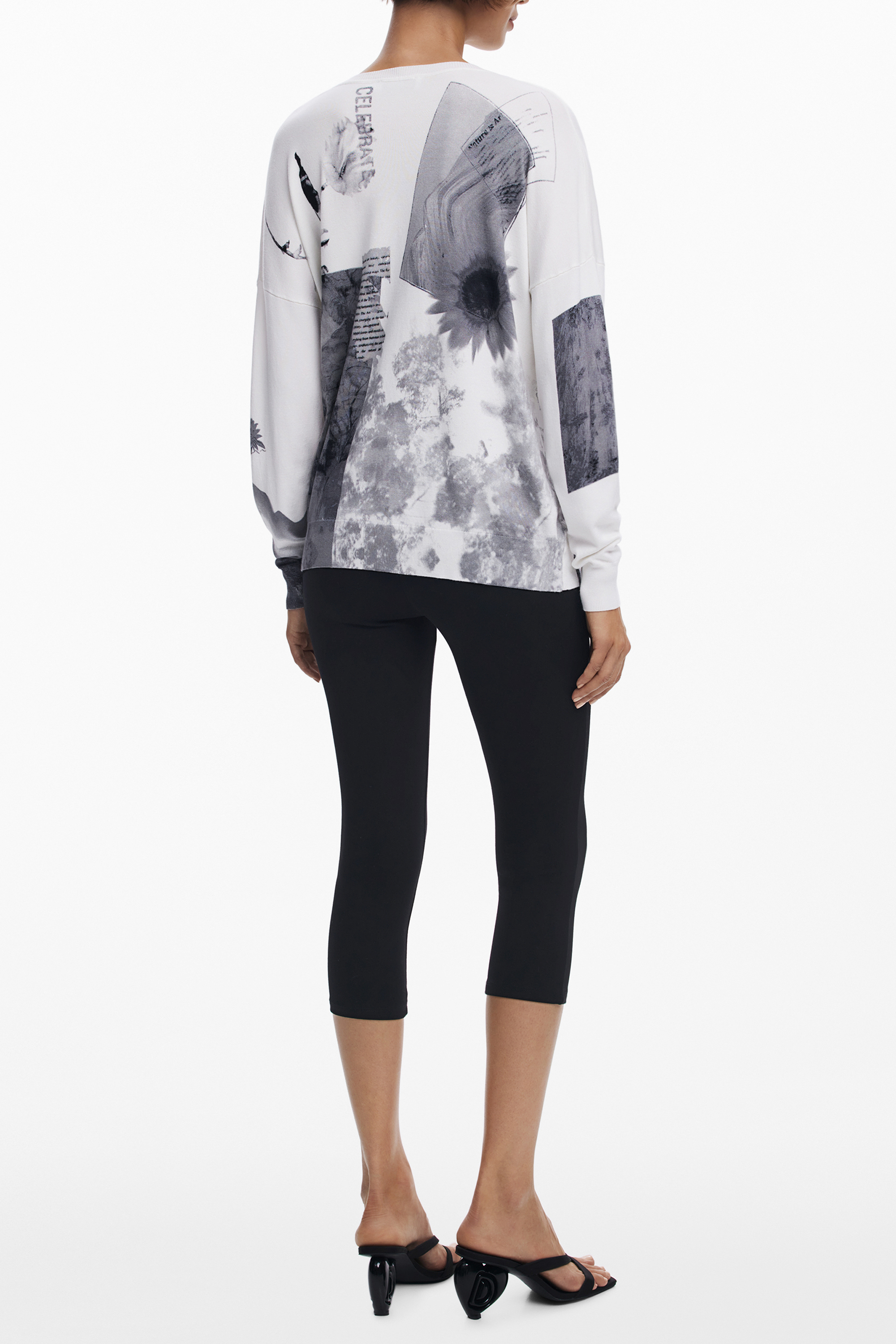 DESIGUAL WOMEN WHITE SWEATER