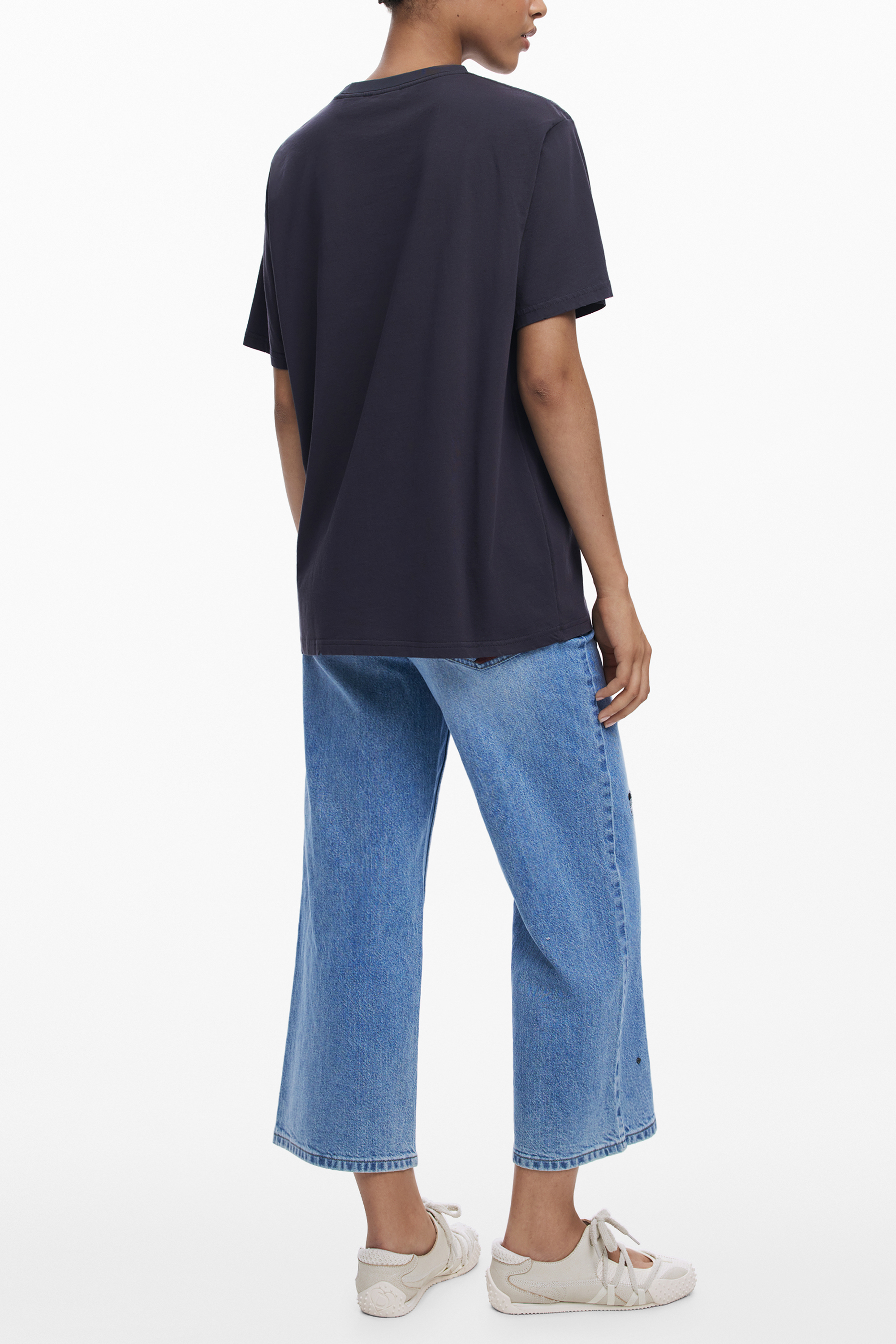 DESIGUAL WOMEN SHORT-SLEEVE T-SHIRT BLACK