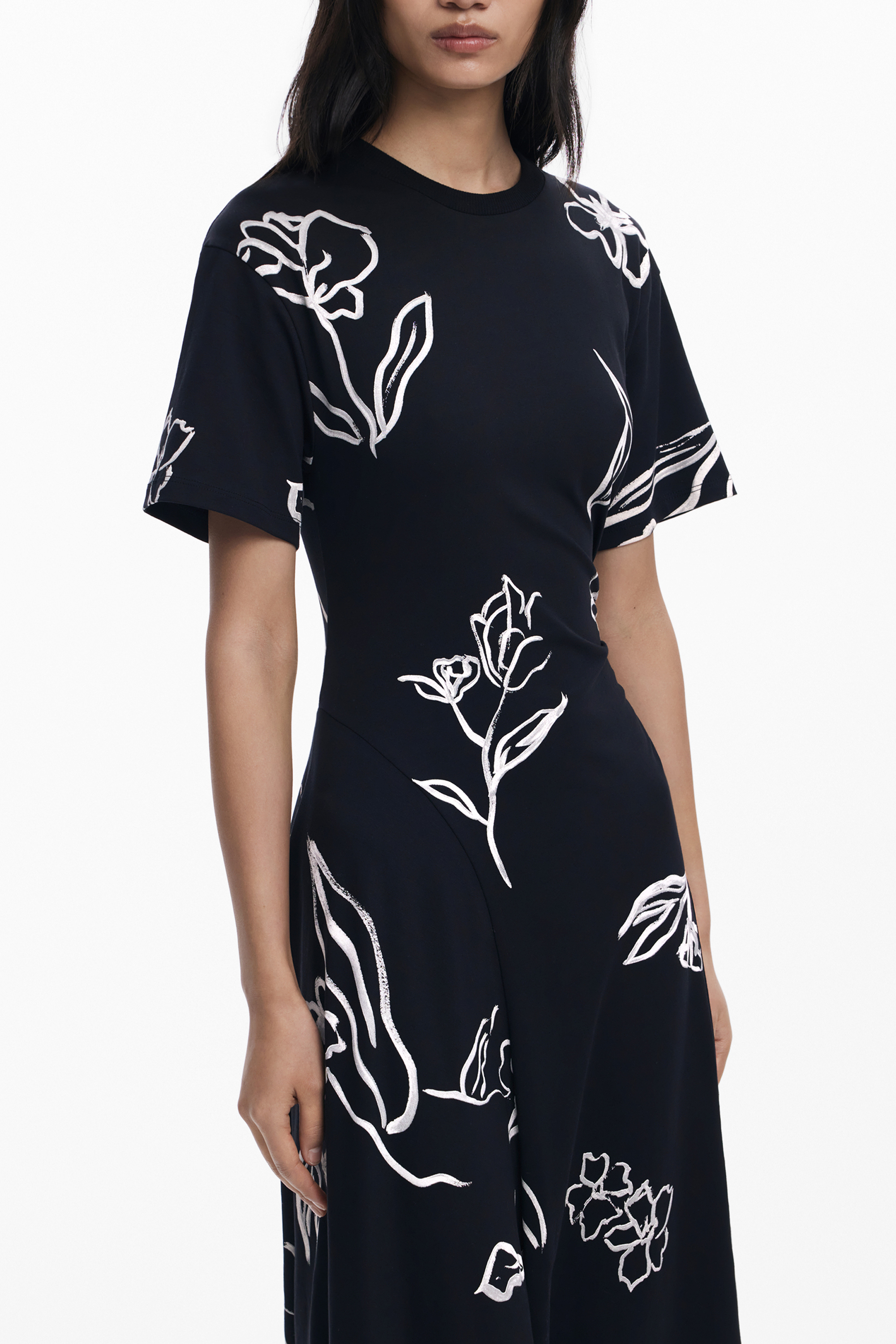 DESIGUAL WOMEN LONG BLACK DRESS