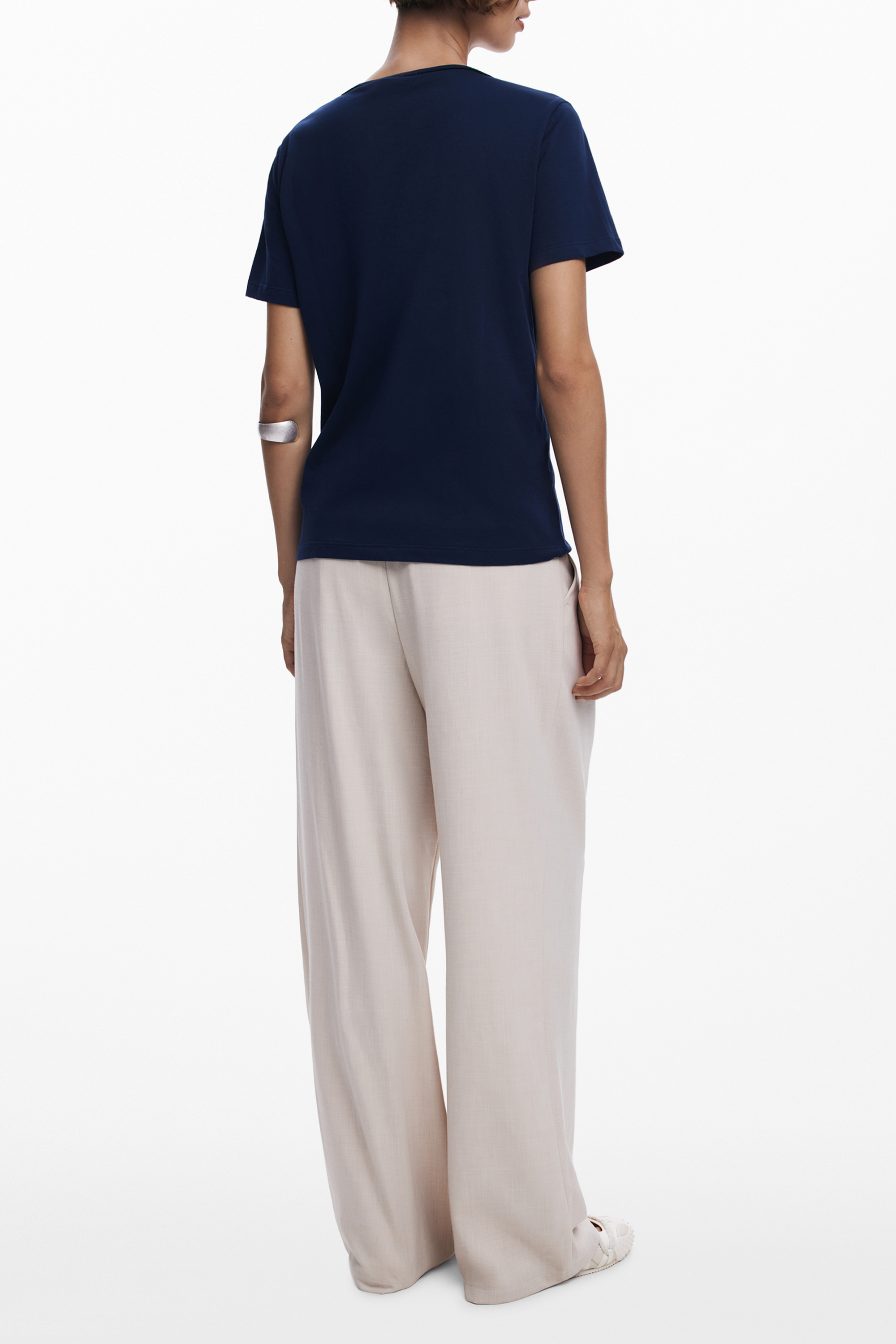 DESIGUAL WOMEN SHORT-SLEEVE T-SHIRT BLUE