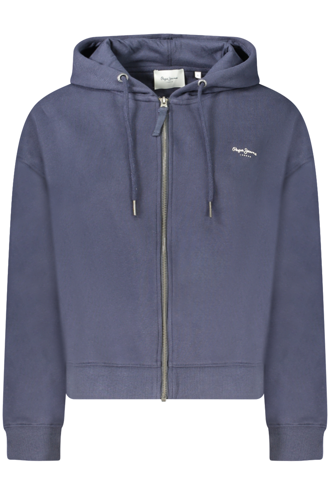 PEPE JEANS WOMEN BLUE ZIP-UP SWEATSHIRT PEPE JEANS WOMEN BLUE ZIP-UP SWEATSHIRT