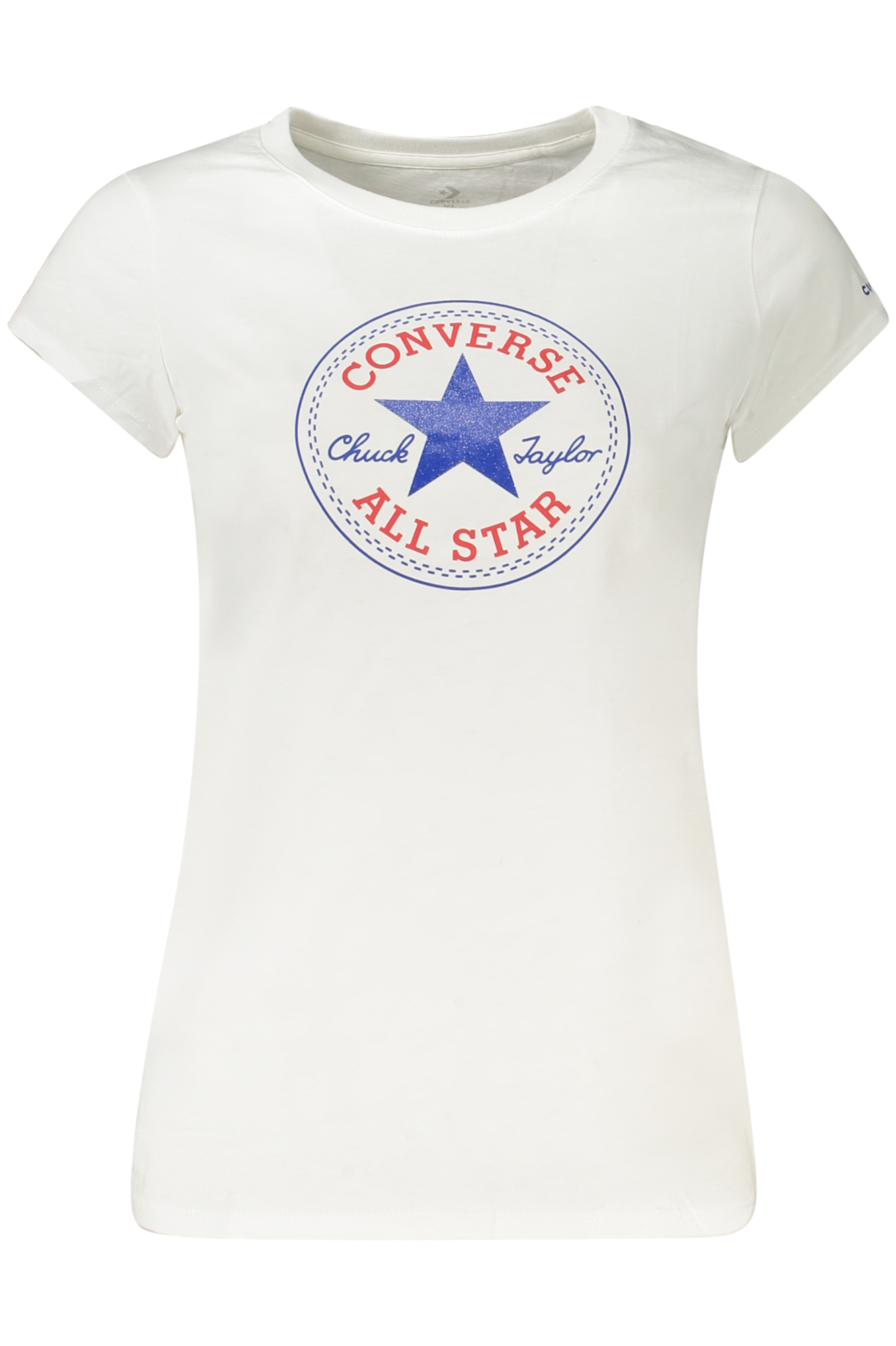Converse Girls' Short-Sleeved T-SHIRT, White Converse Girls' Short-Sleeved T-SHIRT, White