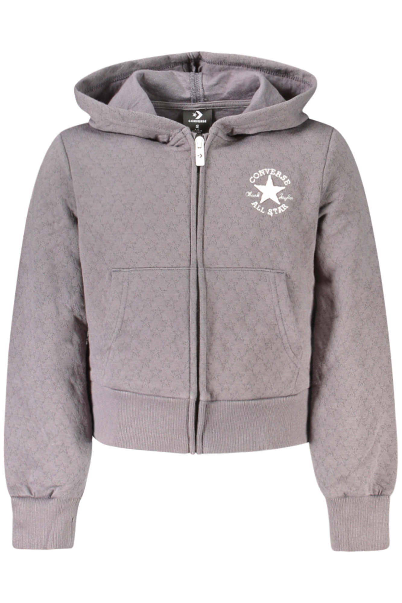 Converse Girls' Zip-Up Hoodie, Grey Converse Girls' Zip-Up Hoodie, Grey