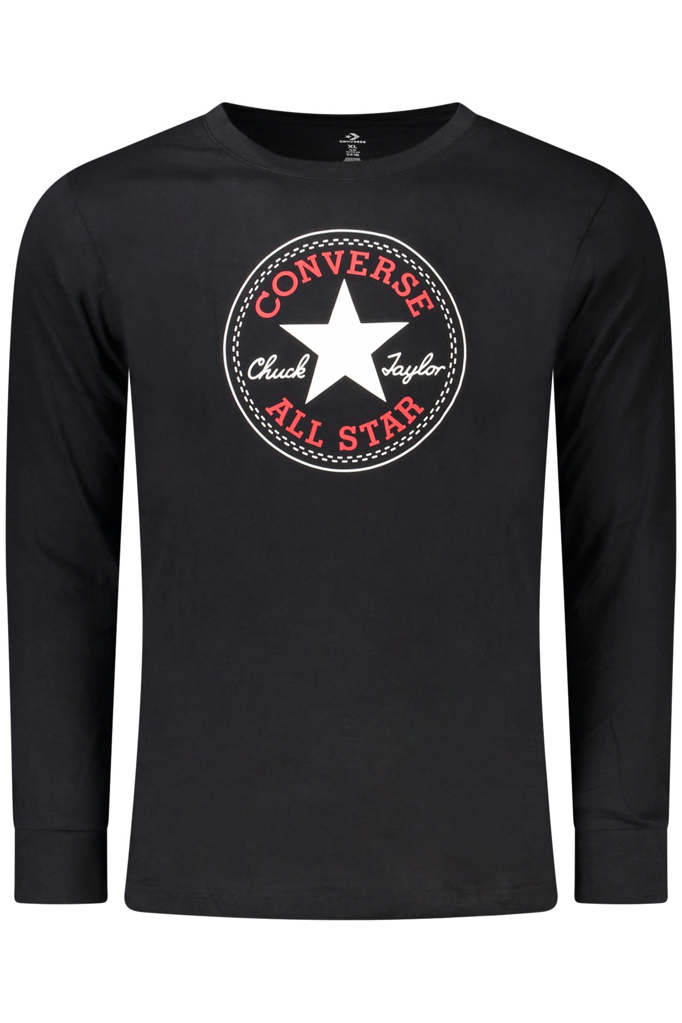 CONVERSE KIDS' BLACK LONG-SLEEVED T-SHIRT