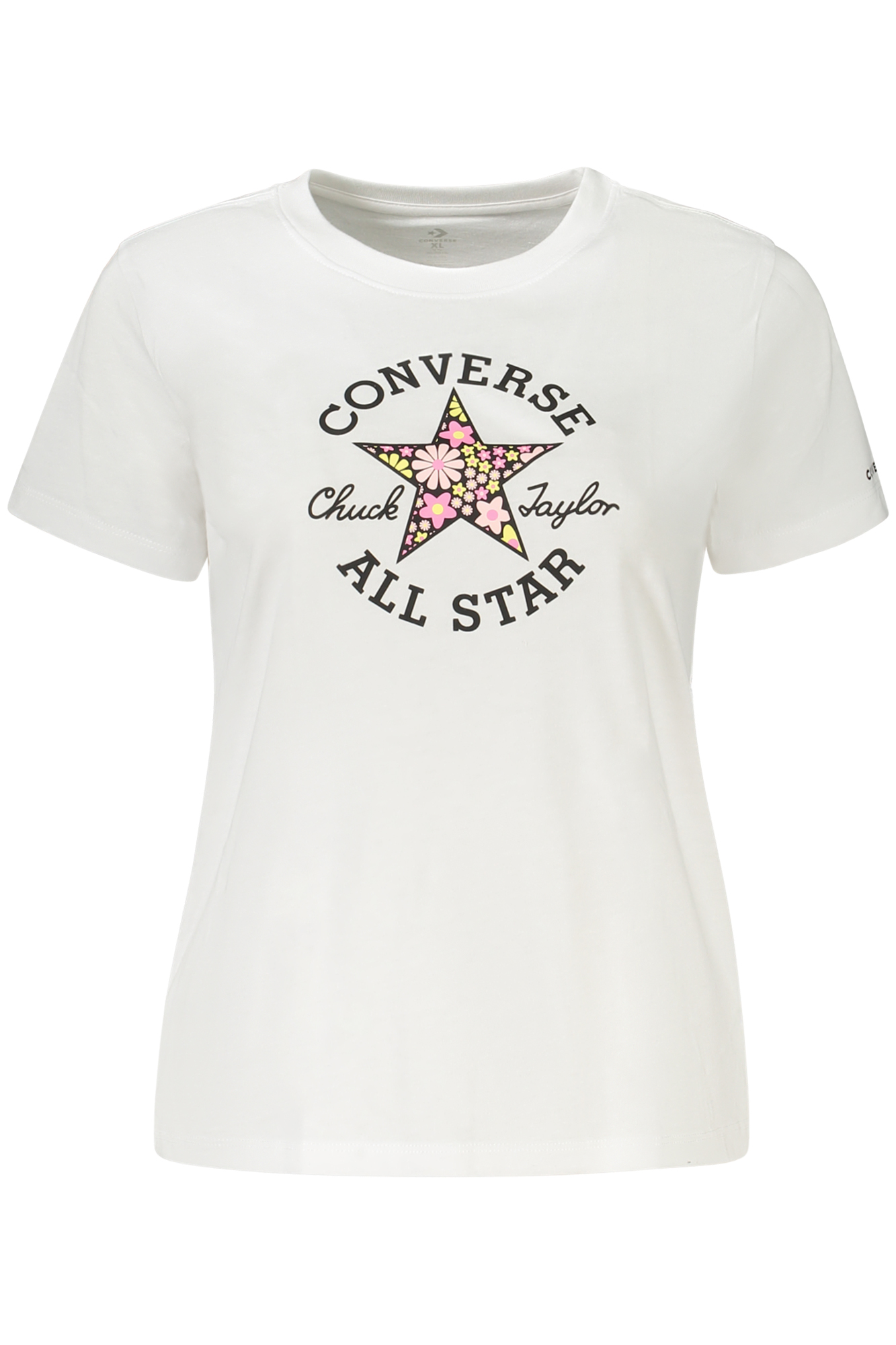 Converse Girls' Short-Sleeved T-SHIRT, White Converse Girls' Short-Sleeved T-SHIRT, White