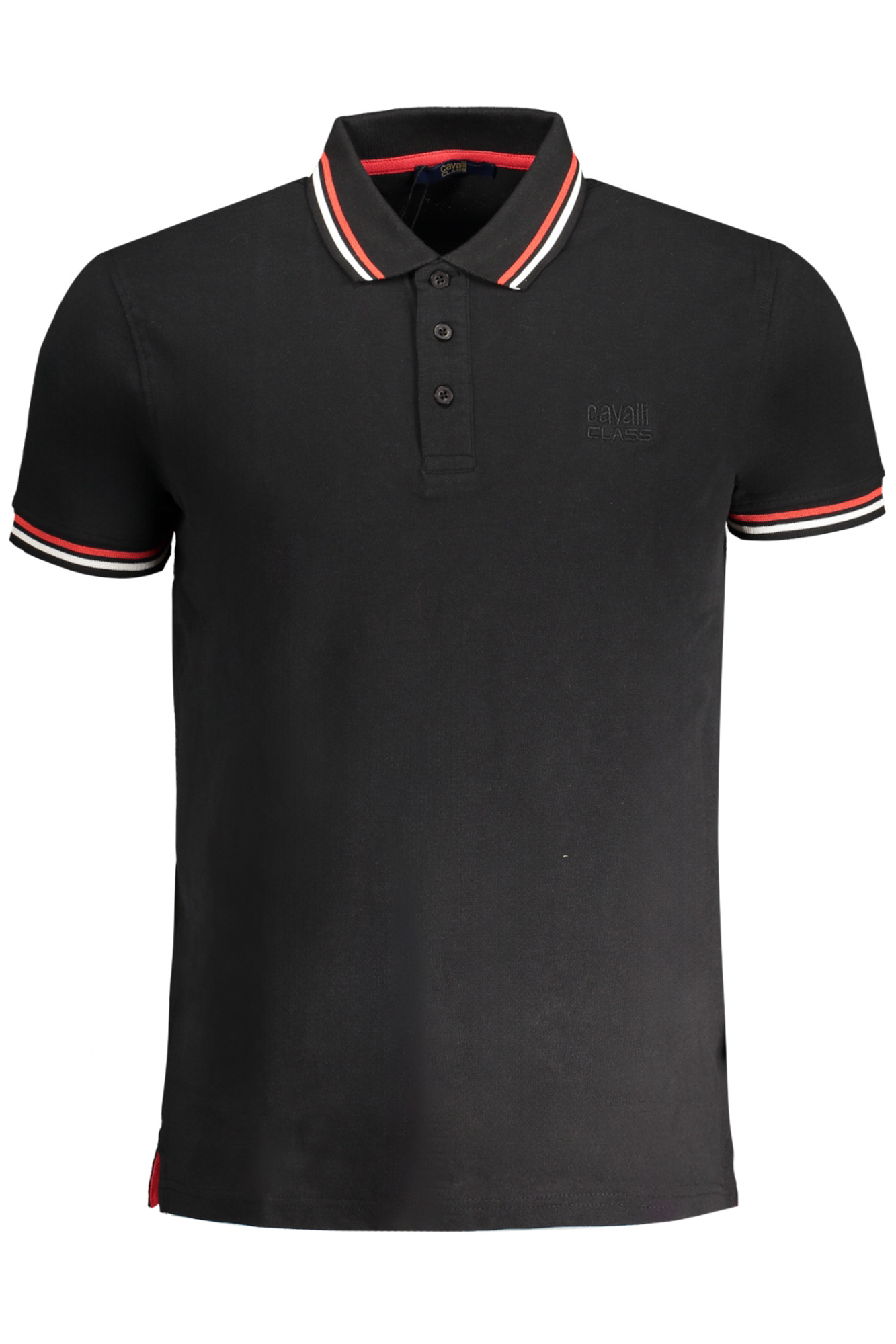 CAVALLI CLASS MEN SHORT SLEEVED POLO SHIRT BLACK