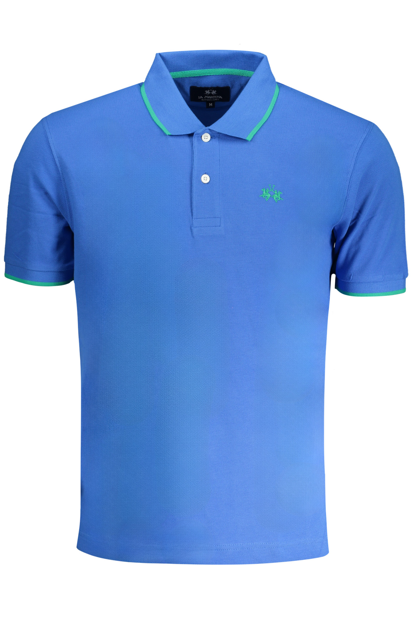 LA MARTINA MEN BLUE SHORT SLEEVED POLO SHIRT