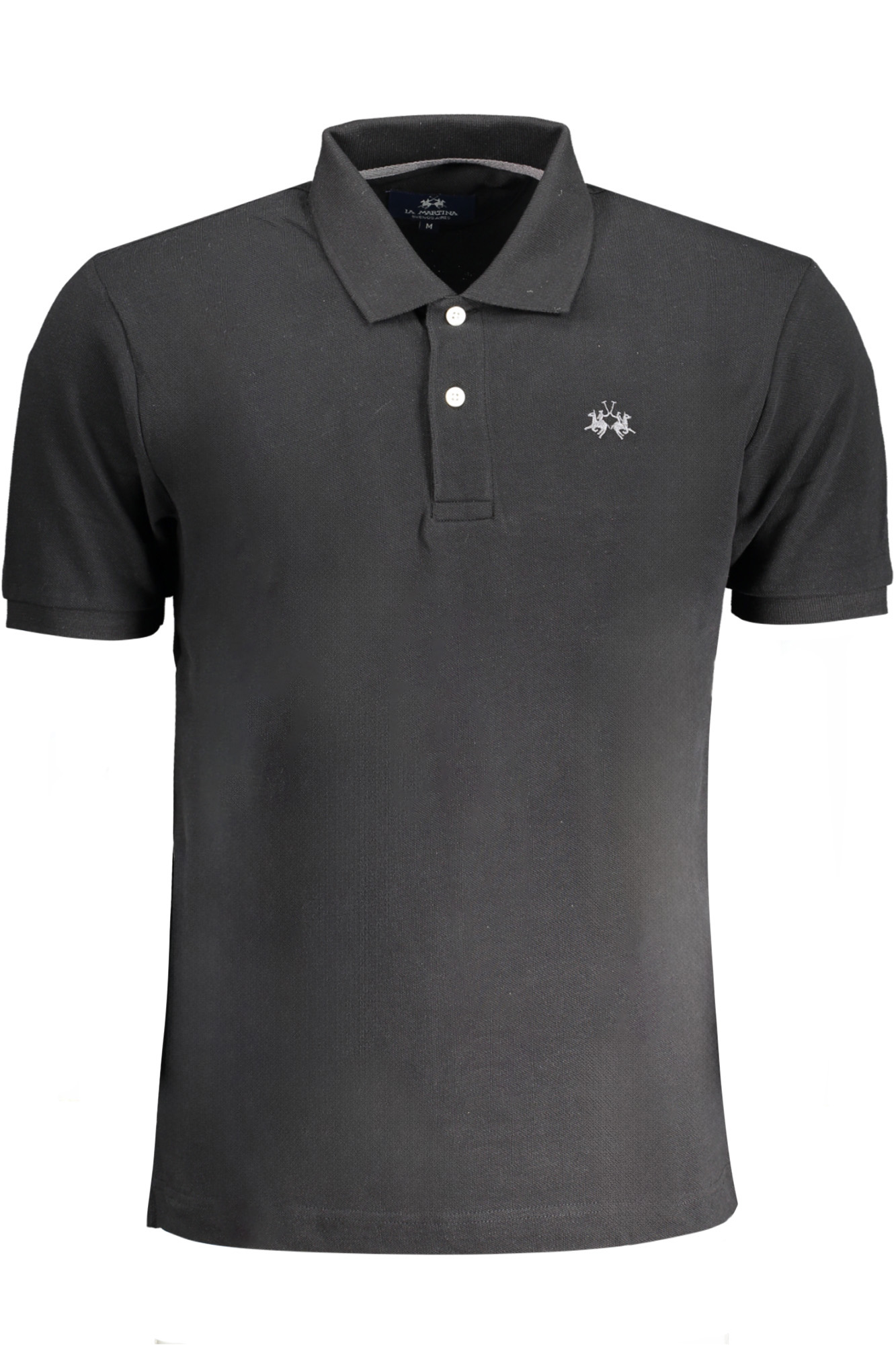 LA MARTINA MEN BLACK SHORT SLEEVED POLO SHIRT LA MARTINA MEN BLACK SHORT SLEEVED POLO SHIRT