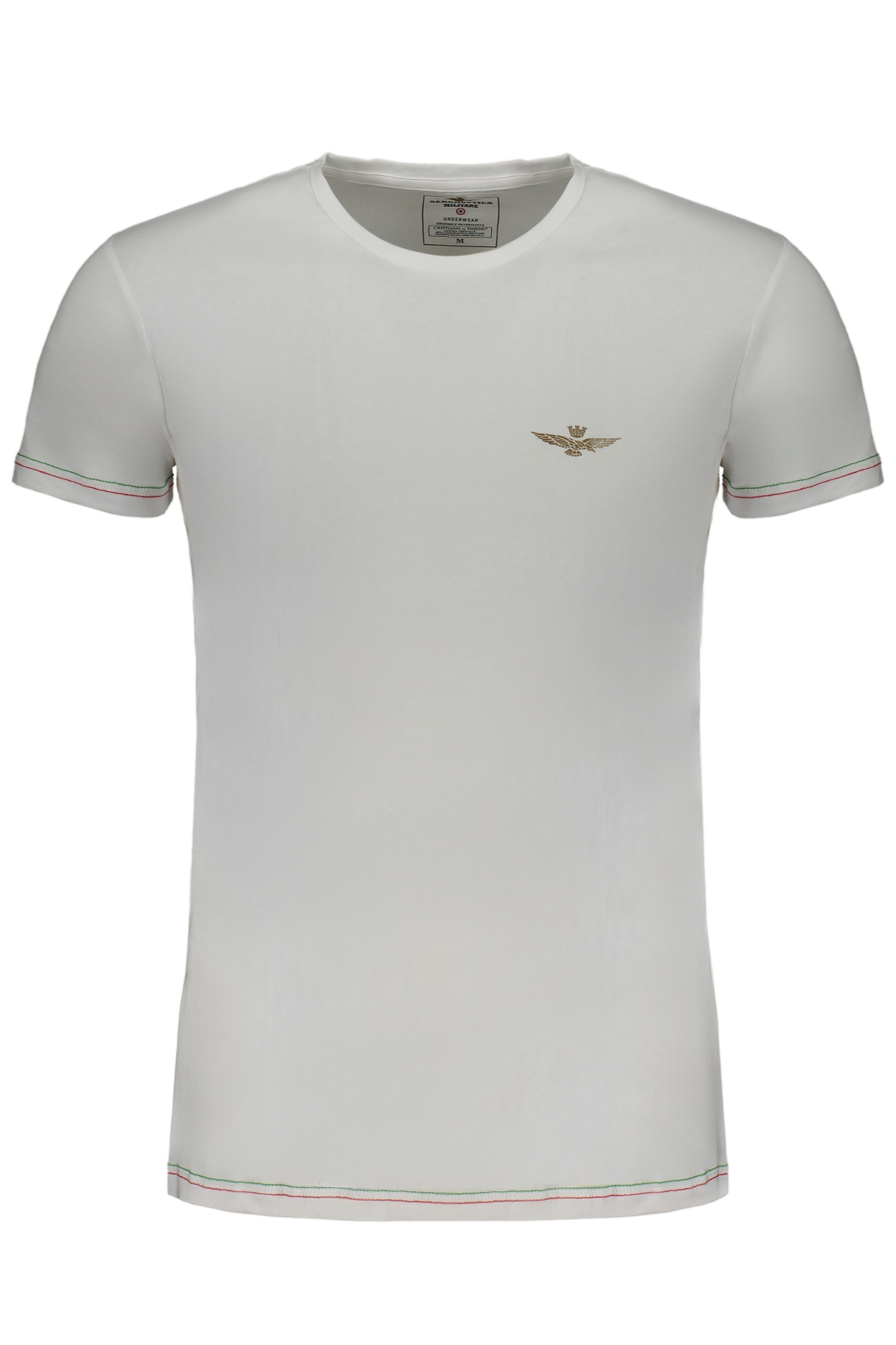 AERONAUTICA MILITARE MEN WHITE SHORT SLEEVE T-SHIRT AERONAUTICA MILITARE MEN WHITE SHORT SLEEVE T-SHIRT