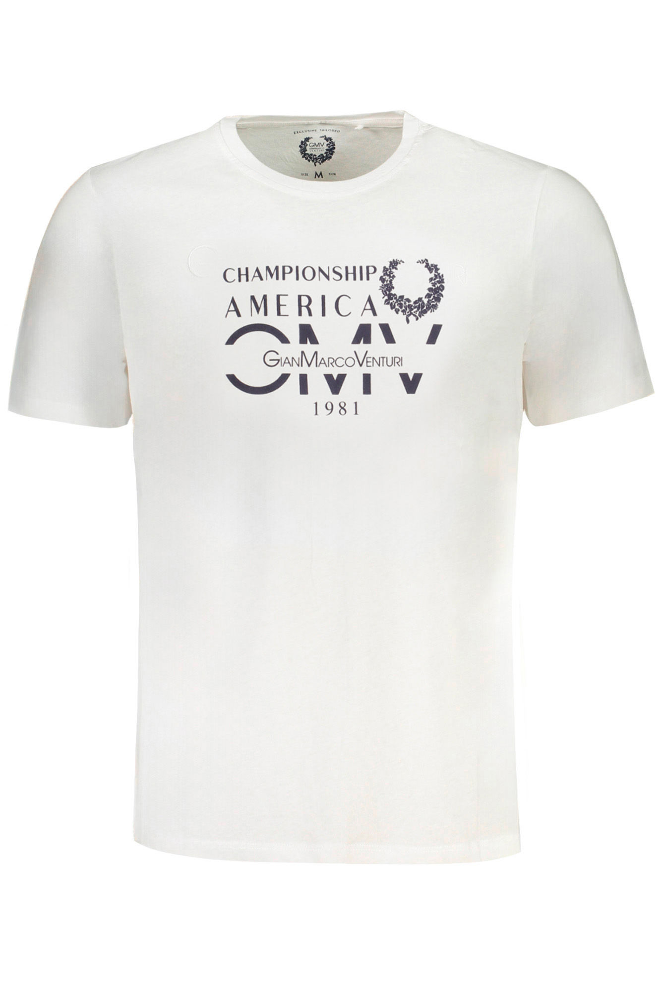 GIAN MARCO VENTURI MEN SHORT SLEEVED T-SHIRT WHITE GIAN MARCO VENTURI MEN SHORT SLEEVED T-SHIRT WHITE