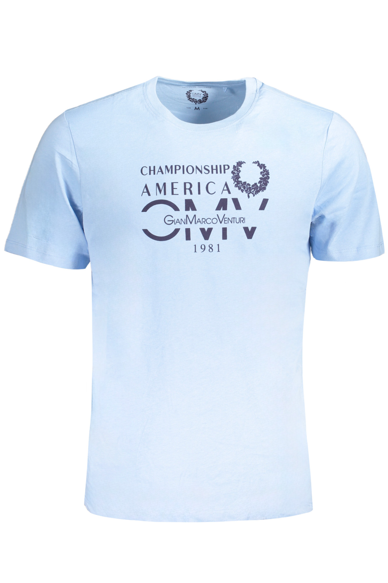 GIAN MARCO VENTURI MEN SHORT SLEEVED T-SHIRT BLUE GIAN MARCO VENTURI MEN SHORT SLEEVED T-SHIRT BLUE