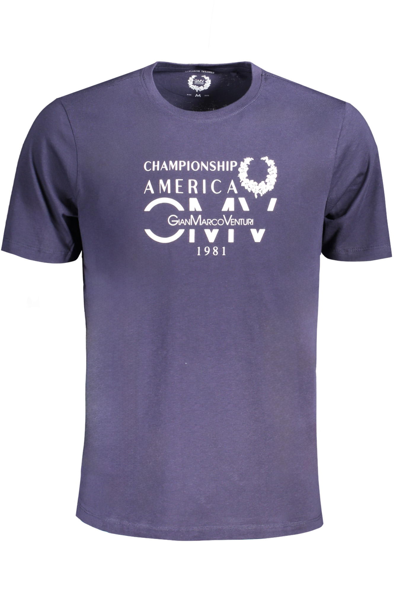 GIAN MARCO VENTURI MEN SHORT SLEEVED T-SHIRT BLUE GIAN MARCO VENTURI MEN SHORT SLEEVED T-SHIRT BLUE