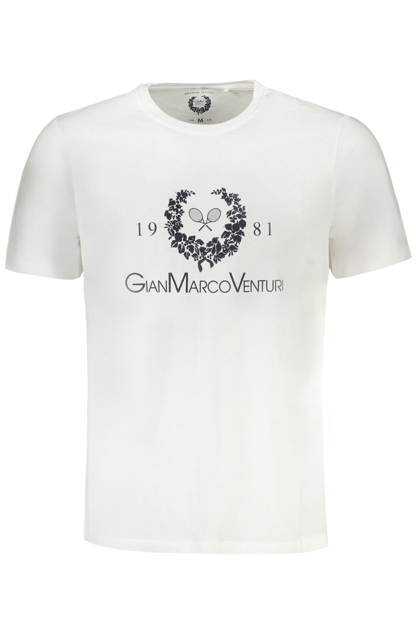 GIAN MARCO VENTURI MEN SHORT SLEEVED T-SHIRT WHITE GIAN MARCO VENTURI MEN SHORT SLEEVED T-SHIRT WHITE