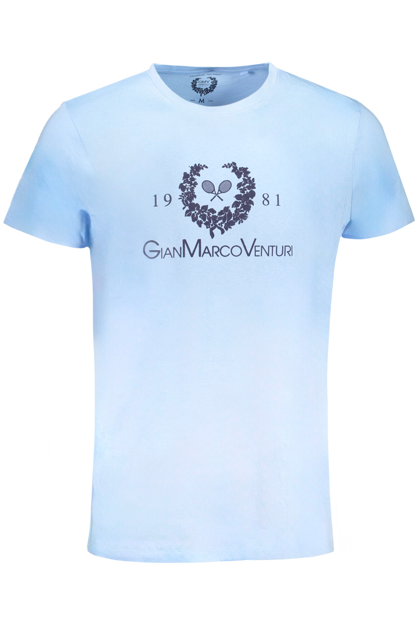 GIAN MARCO VENTURI MEN SHORT SLEEVED T-SHIRT BLUE GIAN MARCO VENTURI MEN SHORT SLEEVED T-SHIRT BLUE
