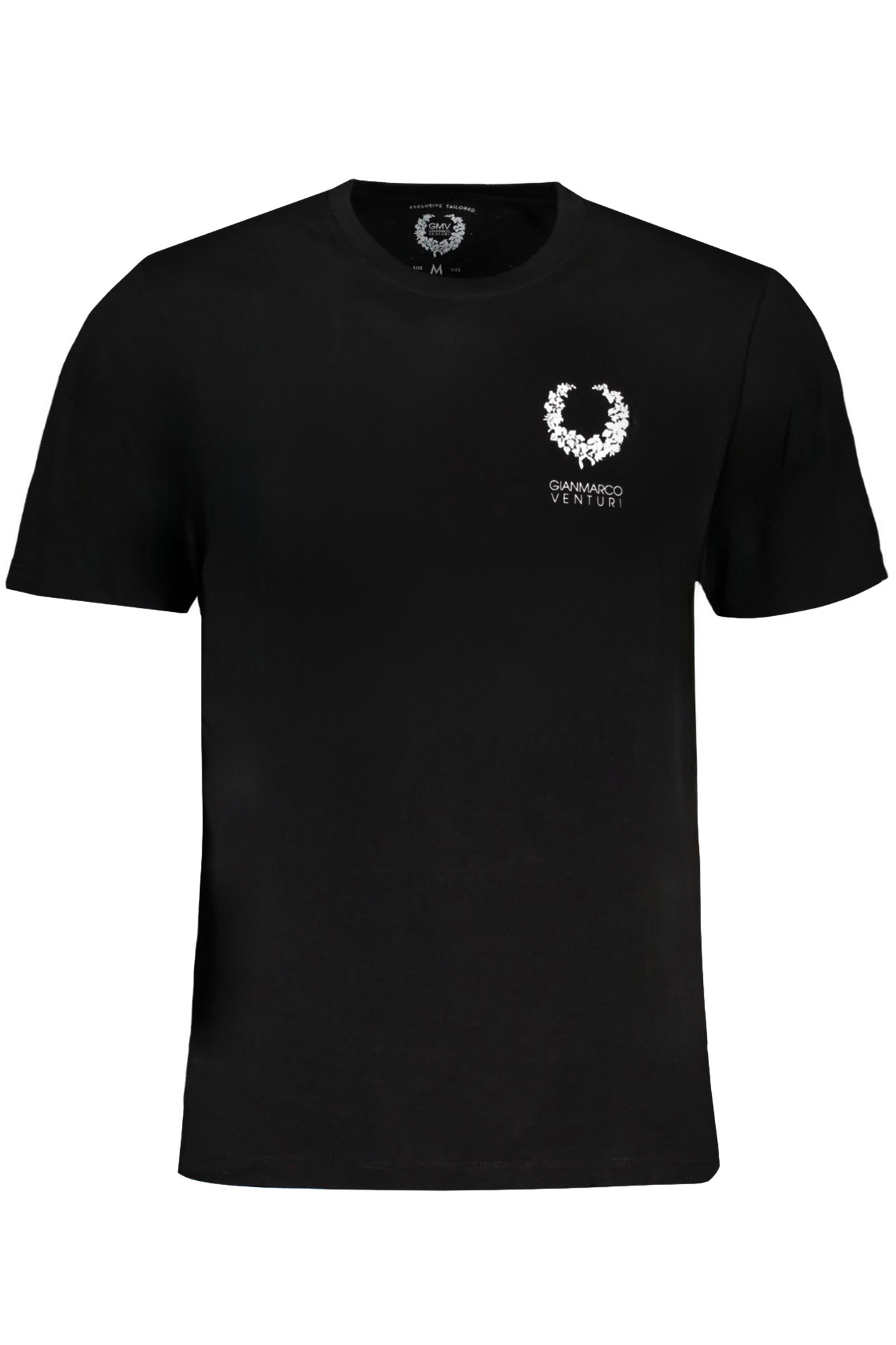 GIAN MARCO VENTURI MEN SHORT SLEEVED T-SHIRT BLACK GIAN MARCO VENTURI MEN SHORT SLEEVED T-SHIRT BLACK