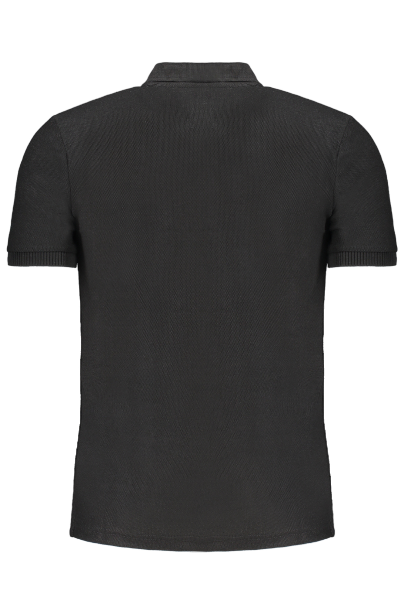 GIAN MARCO VENTURI MEN BLACK SHORT SLEEVED POLO SHIRT