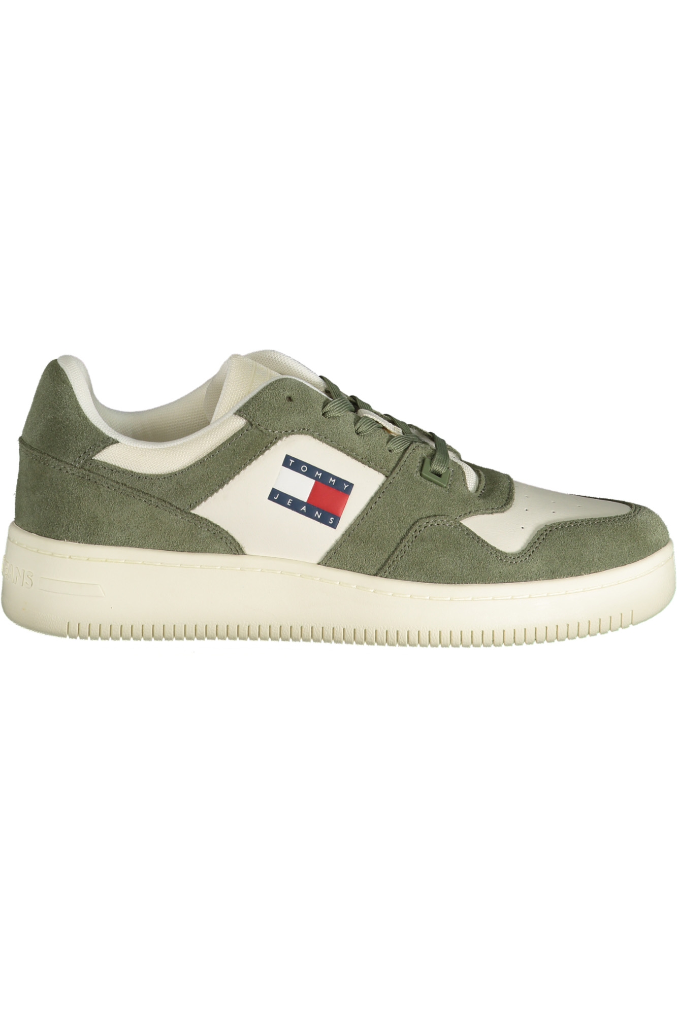 TOMMY HILFIGER GREEN MEN SPORTS SHOES TOMMY HILFIGER GREEN MEN SPORTS SHOES