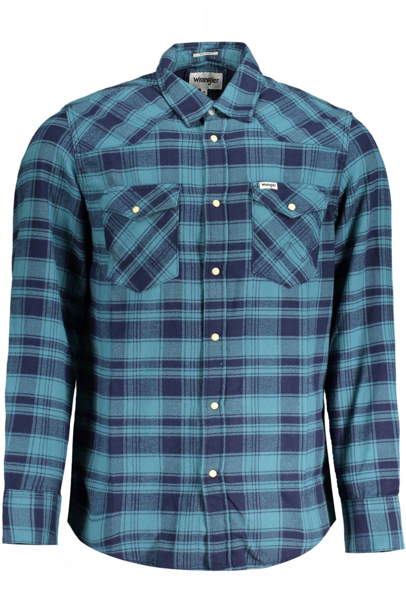 WRANGLER LONG SLEEVE SHIRT MEN BLUE WRANGLER LONG SLEEVE SHIRT MEN BLUE
