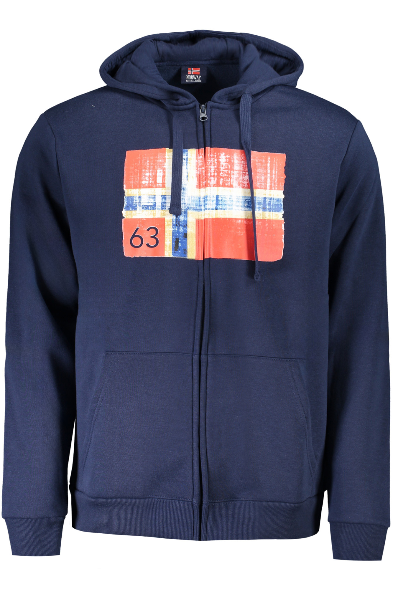 NORWAY 1963 MEN BLUE ZIP-UP SWEATSHIRT NORWAY 1963 MEN BLUE ZIP-UP SWEATSHIRT