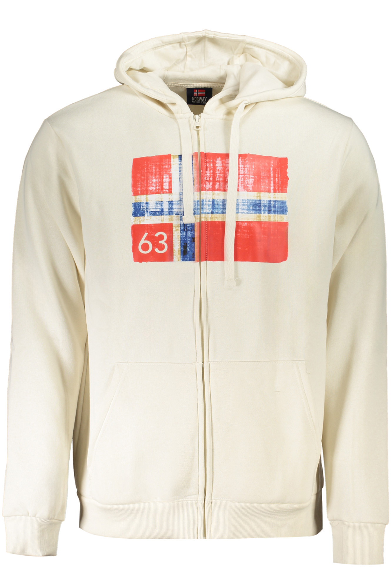 NORWAY 1963 MEN WHITE ZIP-UP SWEATSHIRT NORWAY 1963 MEN WHITE ZIP-UP SWEATSHIRT