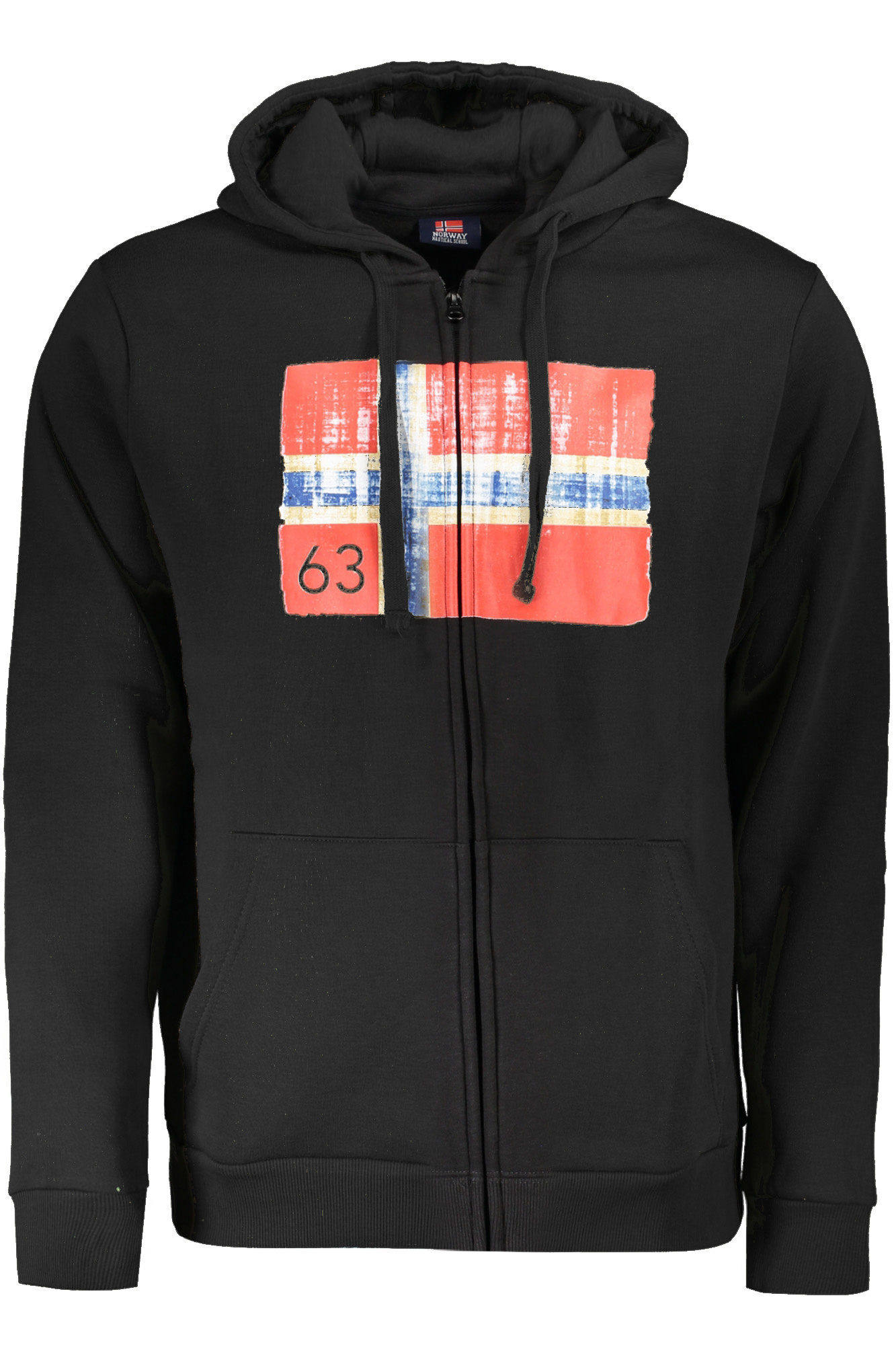 NORWAY 1963 MEN BLACK ZIP-UP SWEATSHIRT