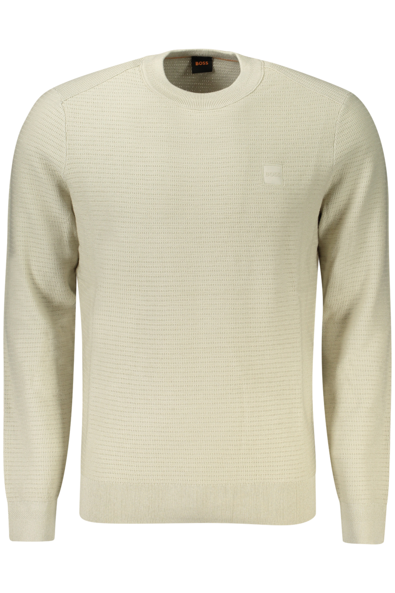HUGO BOSS MEN SWEATER BEIGE HUGO BOSS MEN SWEATER BEIGE