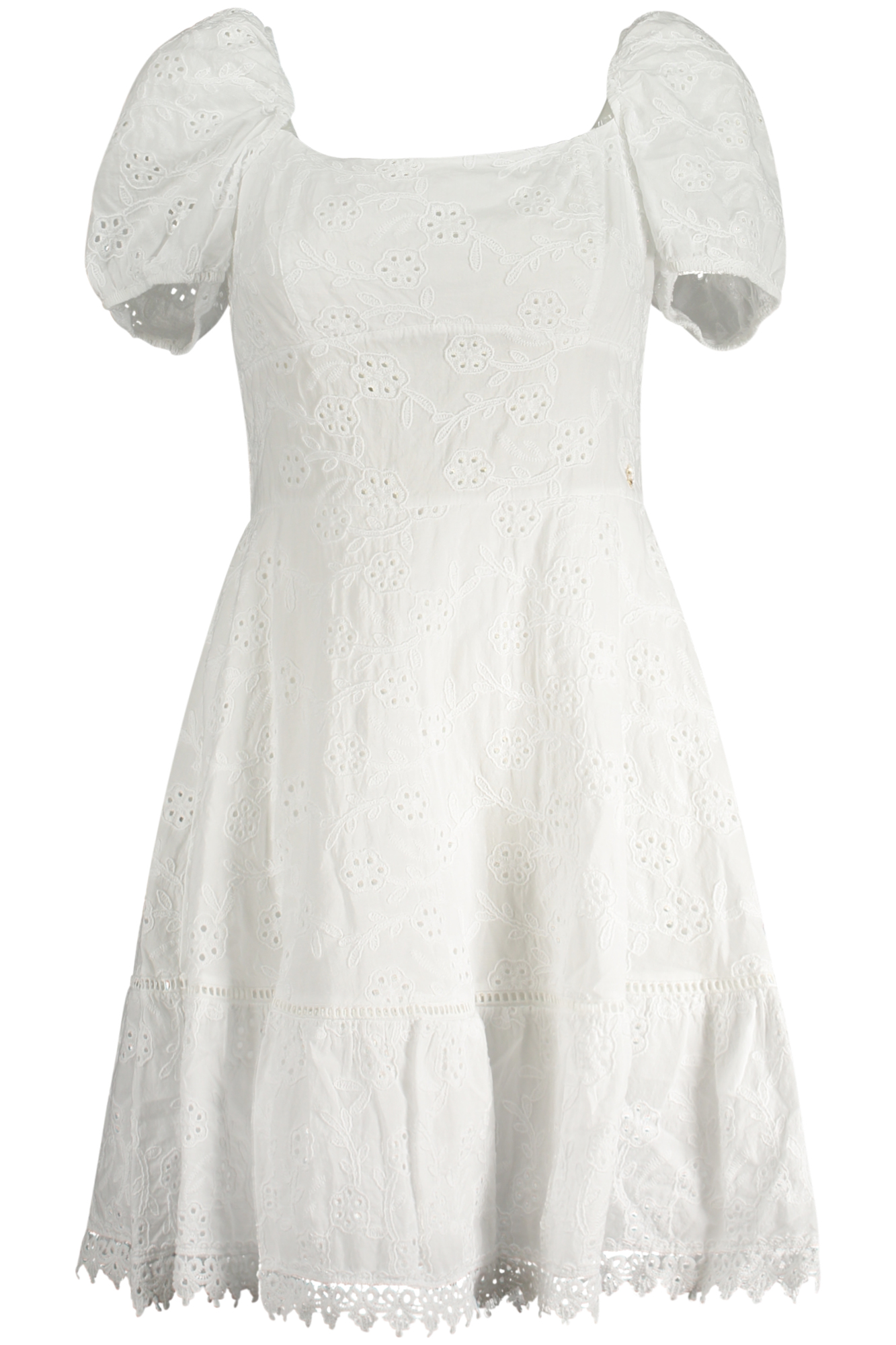 GUESS JEANS SHORT DRESS WOMEN WHITE GUESS JEANS SHORT DRESS WOMEN WHITE