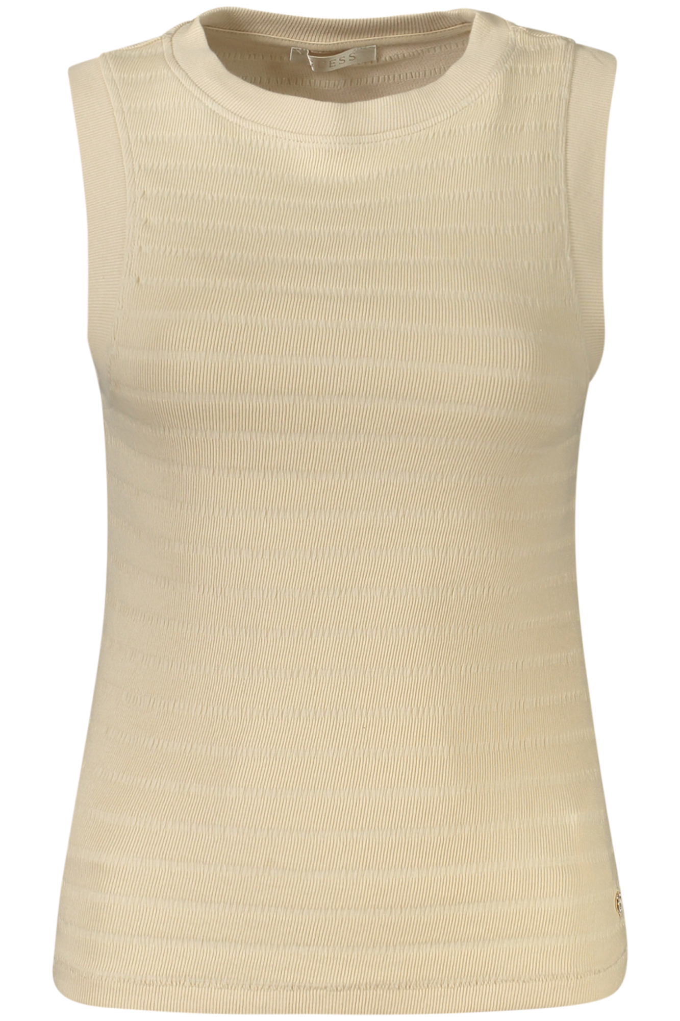 GUESS JEANS WOMEN TANK TOP BEIGE GUESS JEANS WOMEN TANK TOP BEIGE