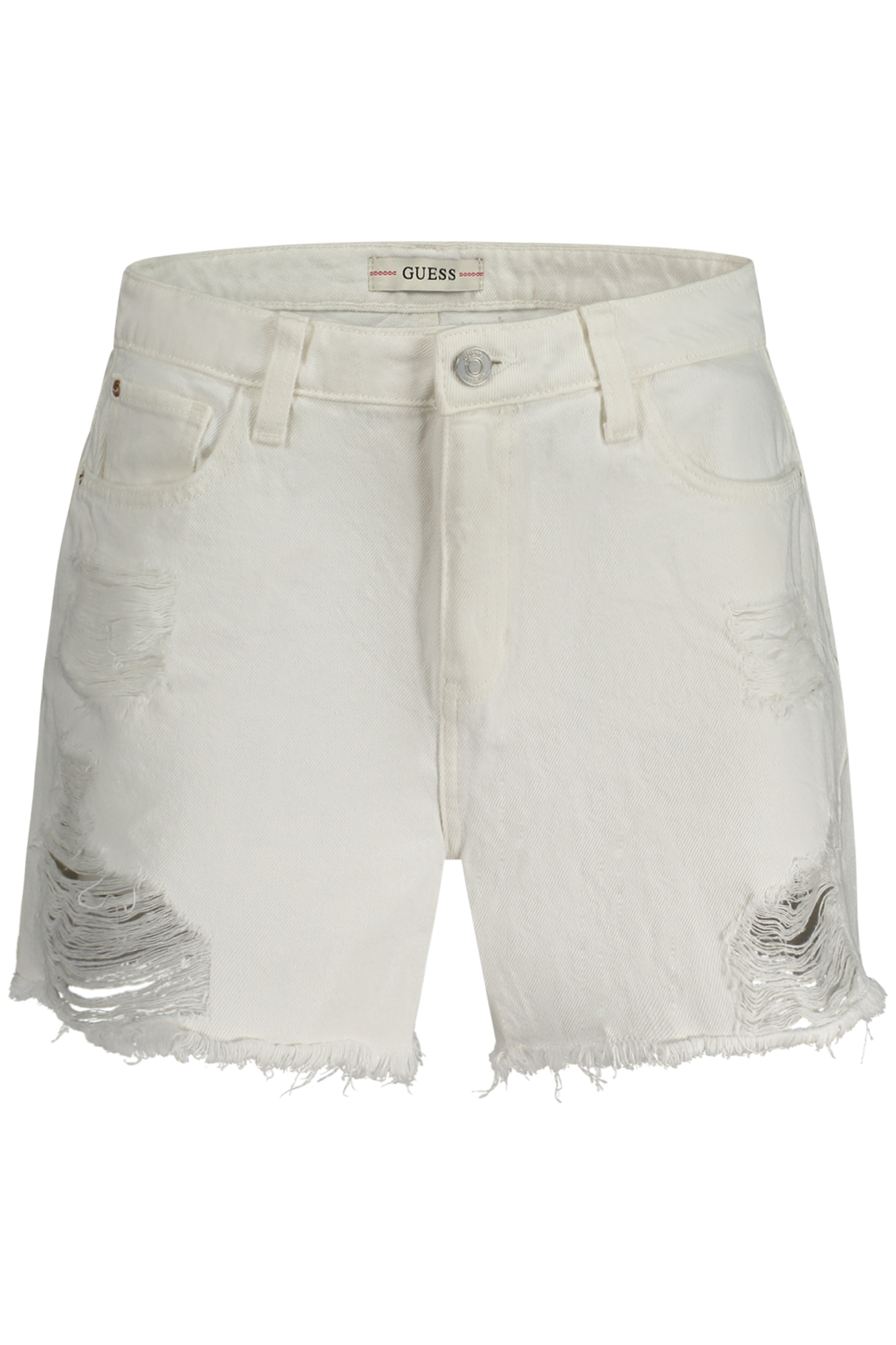 GUESS JEANS WOMEN SHORT JEANS WHITE GUESS JEANS WOMEN SHORT JEANS WHITE