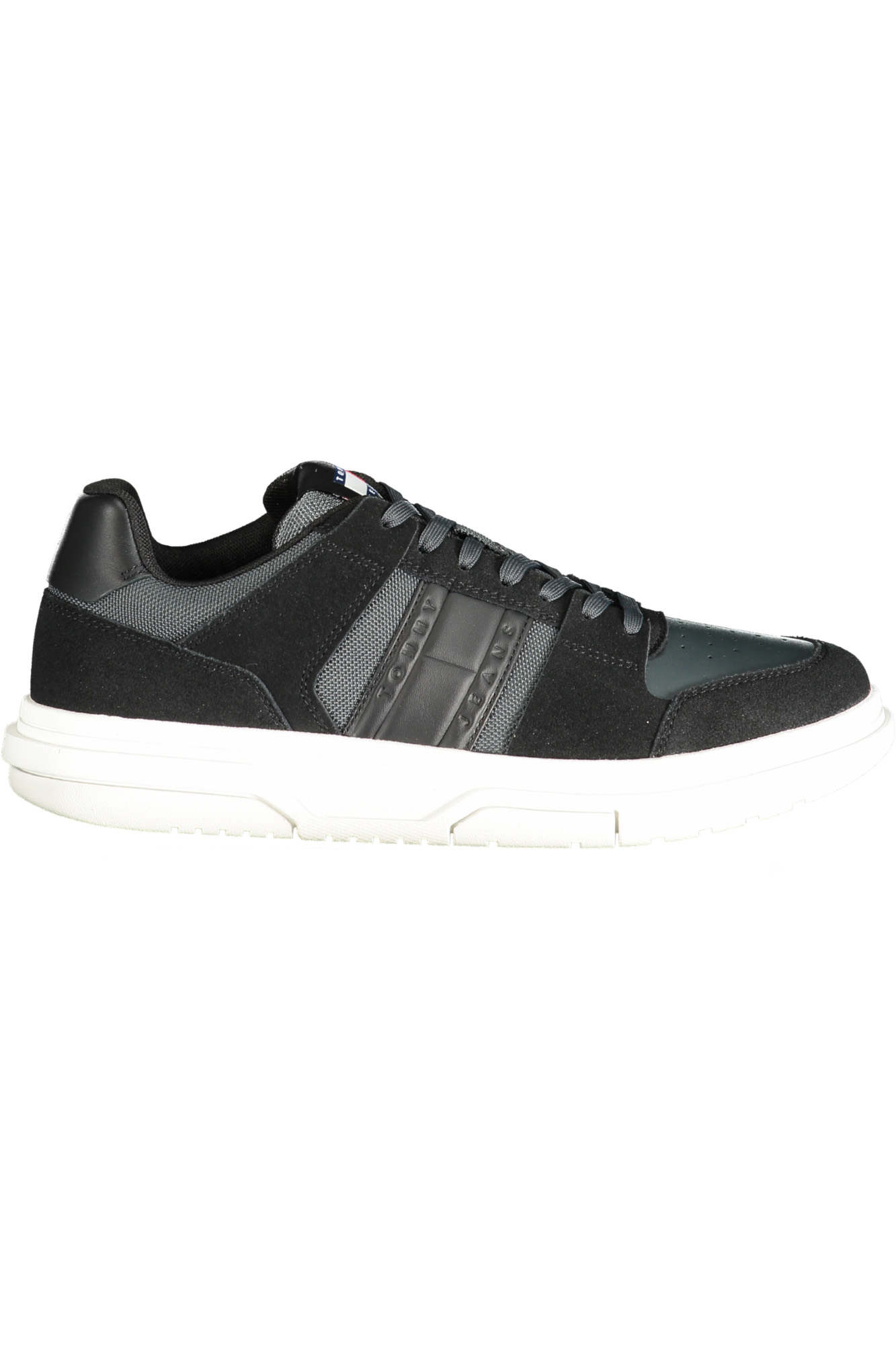TOMMY HILFIGER MEN SPORTS SHOES BLACK TOMMY HILFIGER MEN SPORTS SHOES BLACK