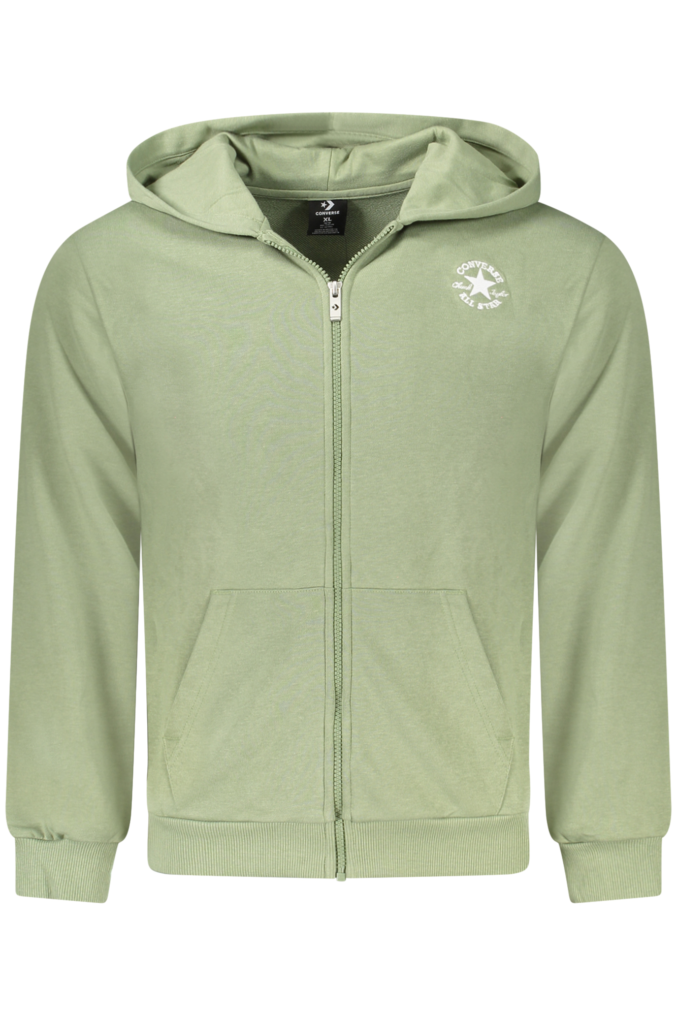 CONVERSE CHILDREN GREEN ZIP-UP SWEATSHIRT CONVERSE CHILDREN GREEN ZIP-UP SWEATSHIRT