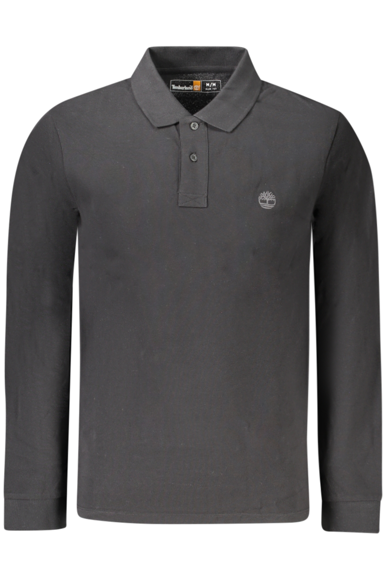TIMBERLAND MEN LONG-SLEEVE POLO SHIRT BLACK