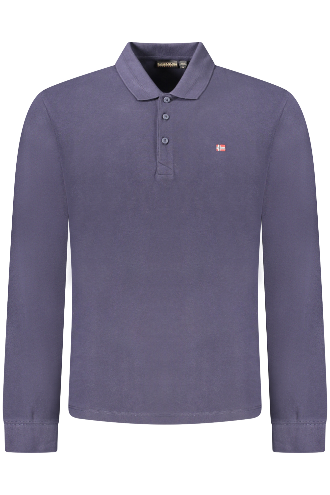 NAPAPIJRI MEN LONG-SLEEVED POLO SHIRT, BLUE