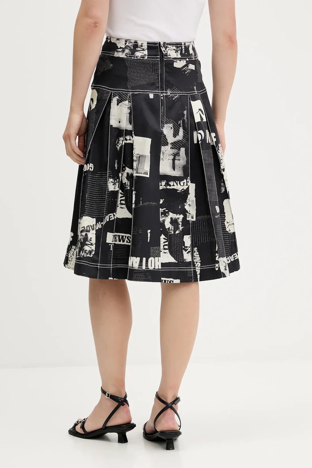 DESIGUAL WOMEN BLACK LONGUETTE SKIRT