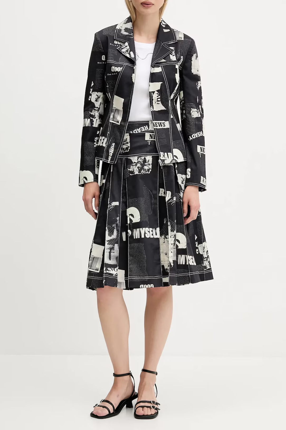 DESIGUAL WOMEN BLACK LONGUETTE SKIRT