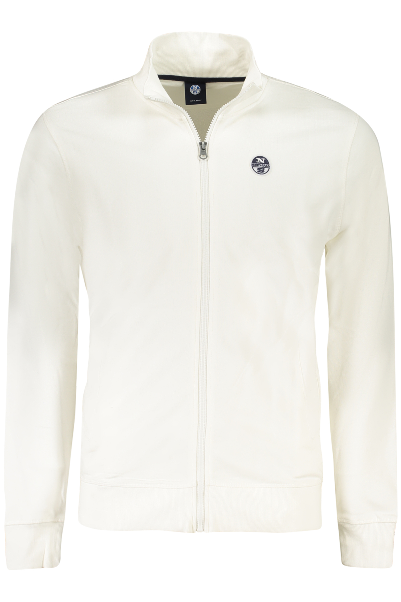 NORTH SAILS MEN WHITE ZIP-UP SWEATSHIRT NORTH SAILS MEN WHITE ZIP-UP SWEATSHIRT