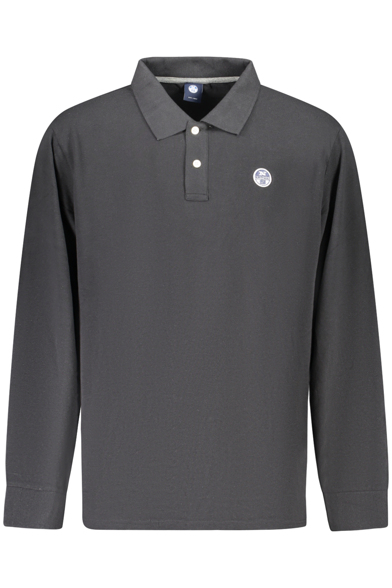 NORTH SAILS MEN LONG-SLEEVED POLO SHIRT, BLACK NORTH SAILS MEN LONG-SLEEVED POLO SHIRT, BLACK