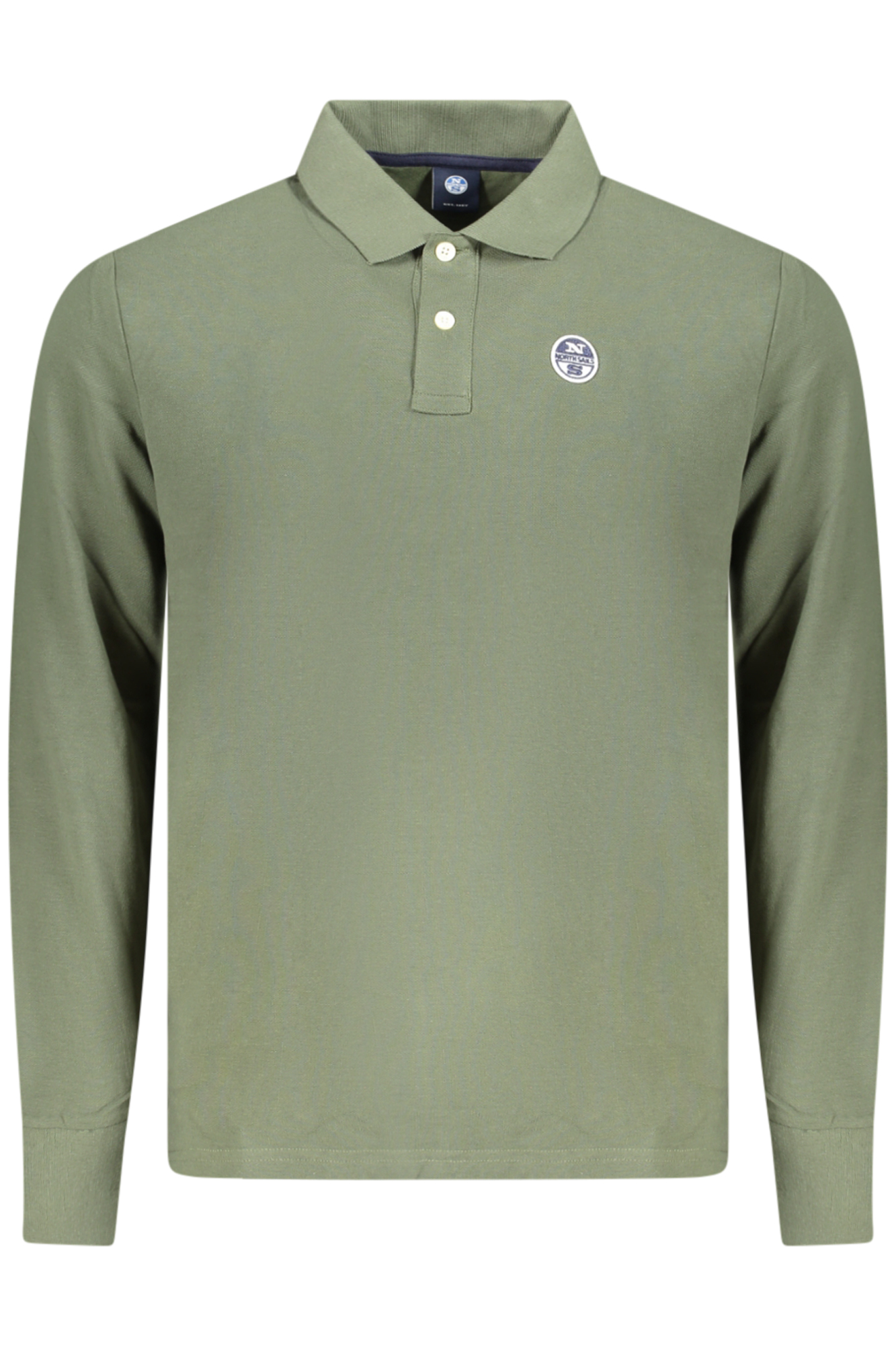 NORTH SAILS MEN LONG-SLEEVED POLO SHIRT, GREEN NORTH SAILS MEN LONG-SLEEVED POLO SHIRT, GREEN