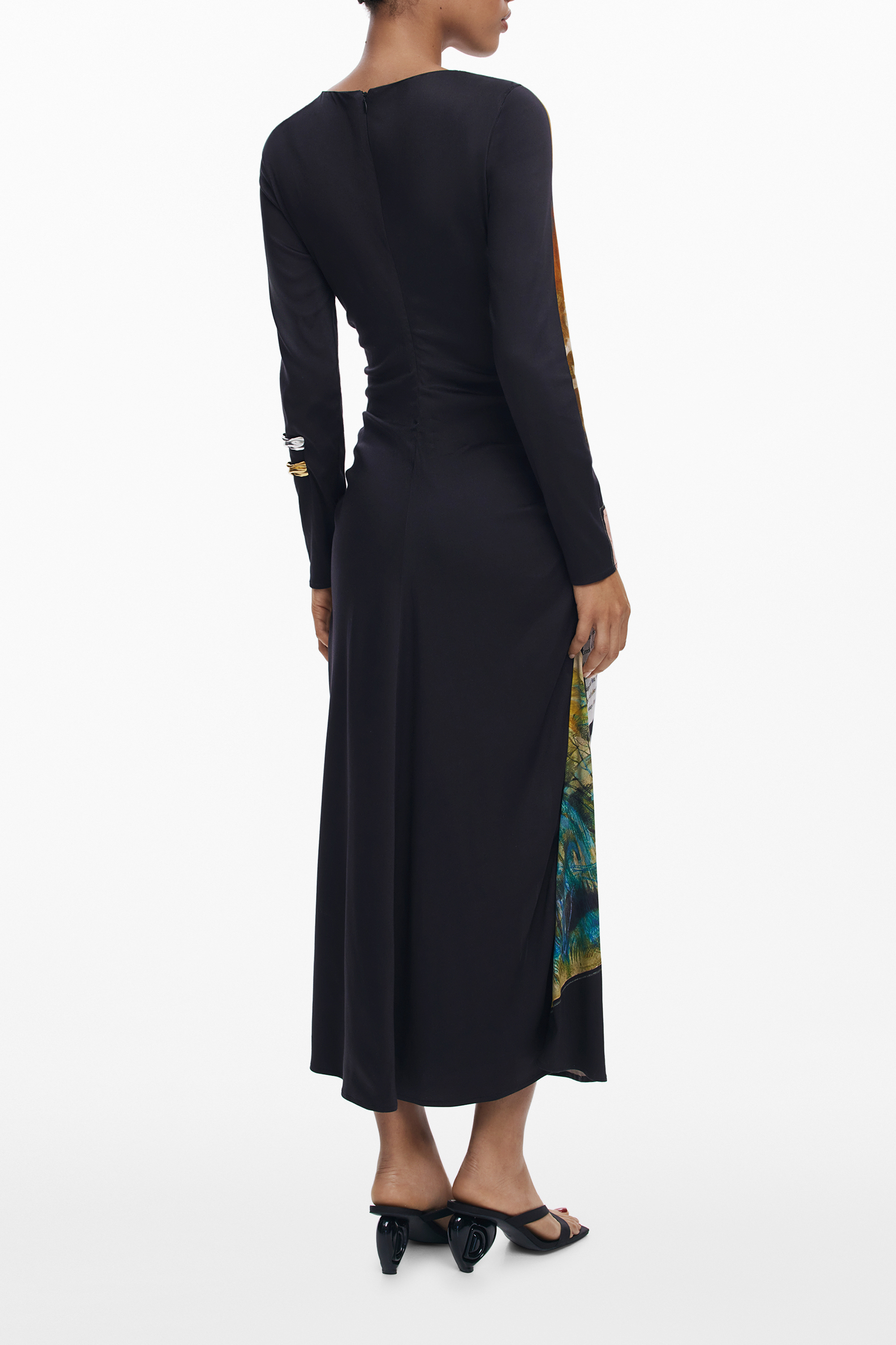 DESIGUAL WOMEN LONG BLACK DRESS