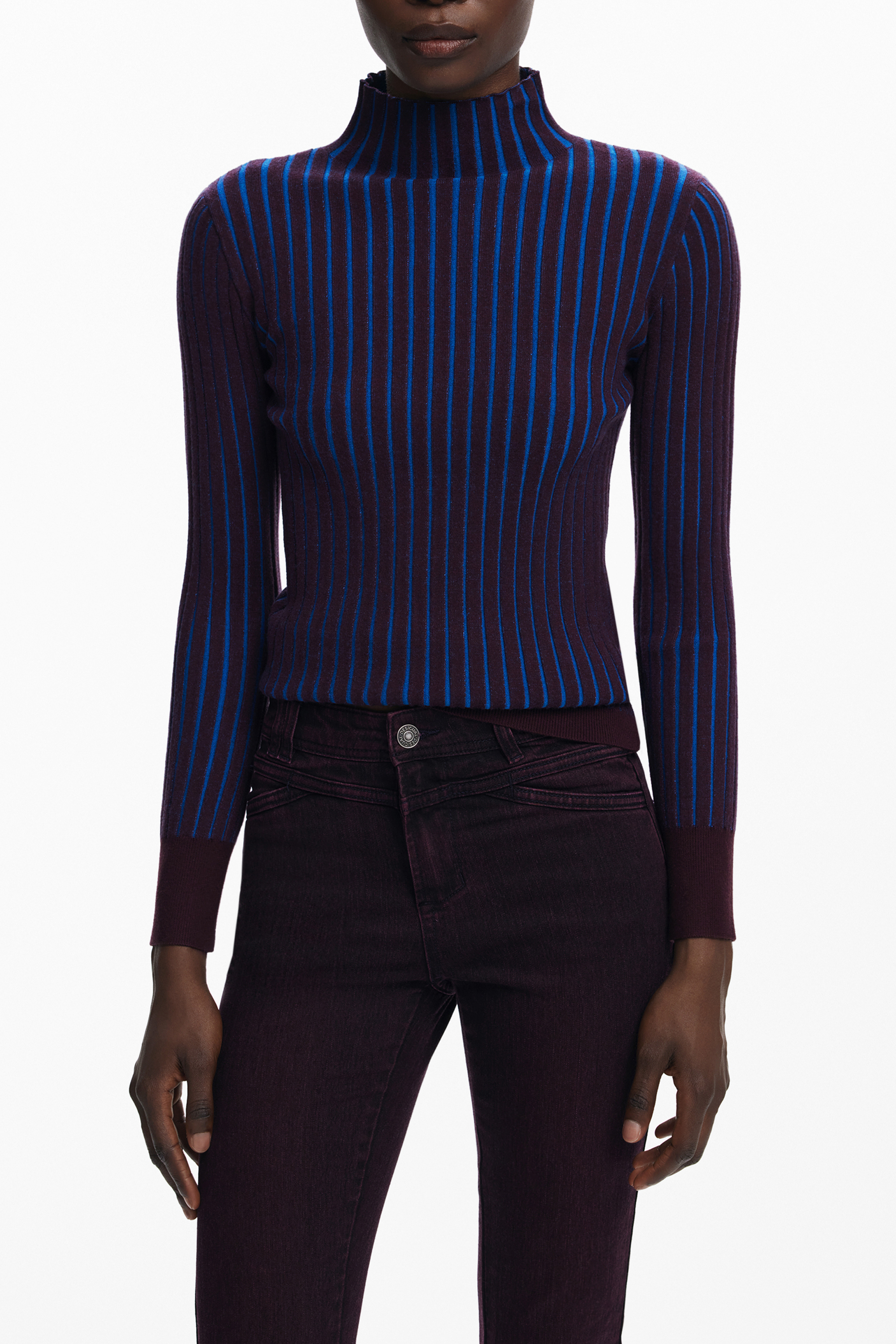 DESIGUAL WOMEN BROWN SWEATER DESIGUAL WOMEN BROWN SWEATER