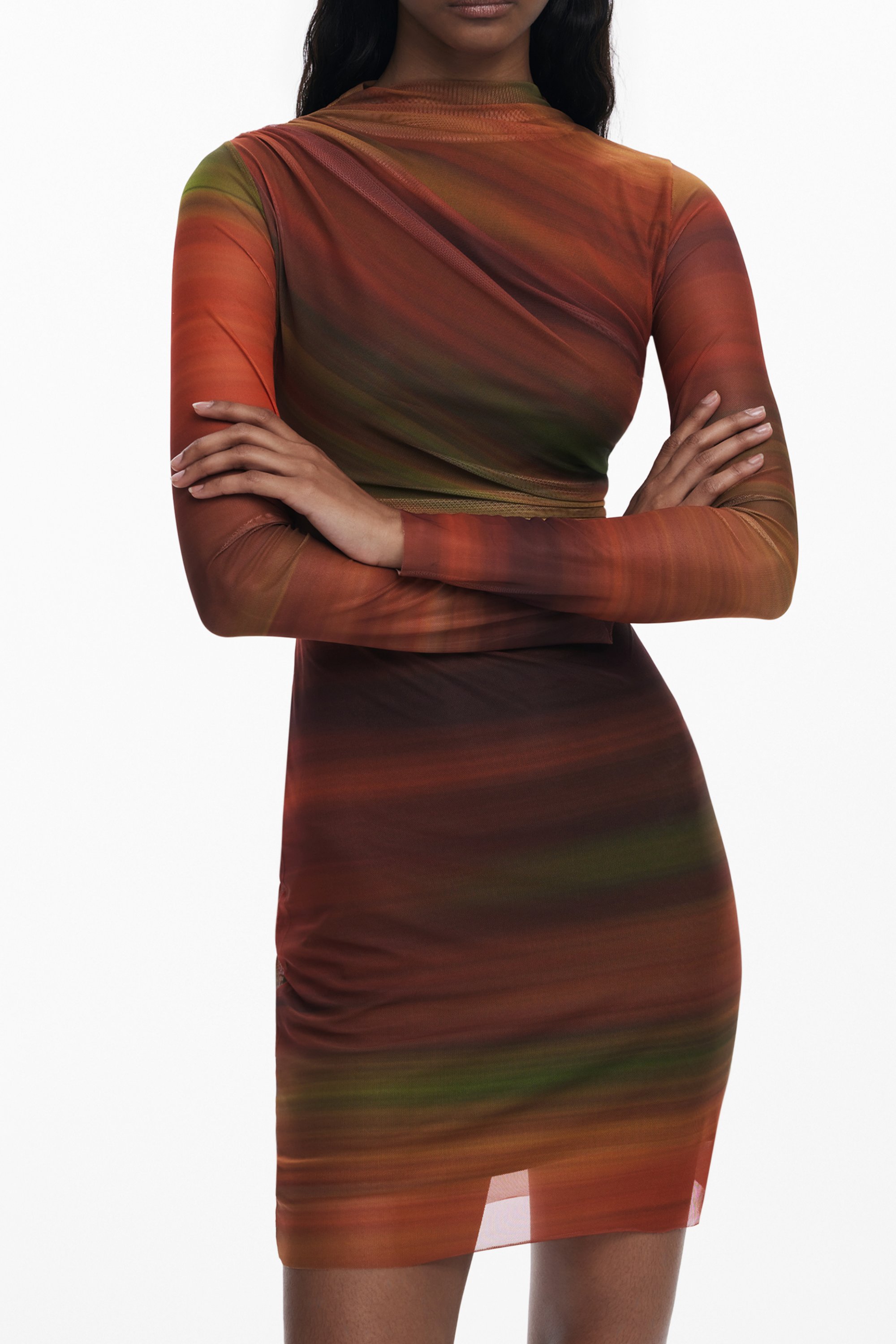 DESIGUAL WOMEN SHORT DRESS ORANGE DESIGUAL WOMEN SHORT DRESS ORANGE