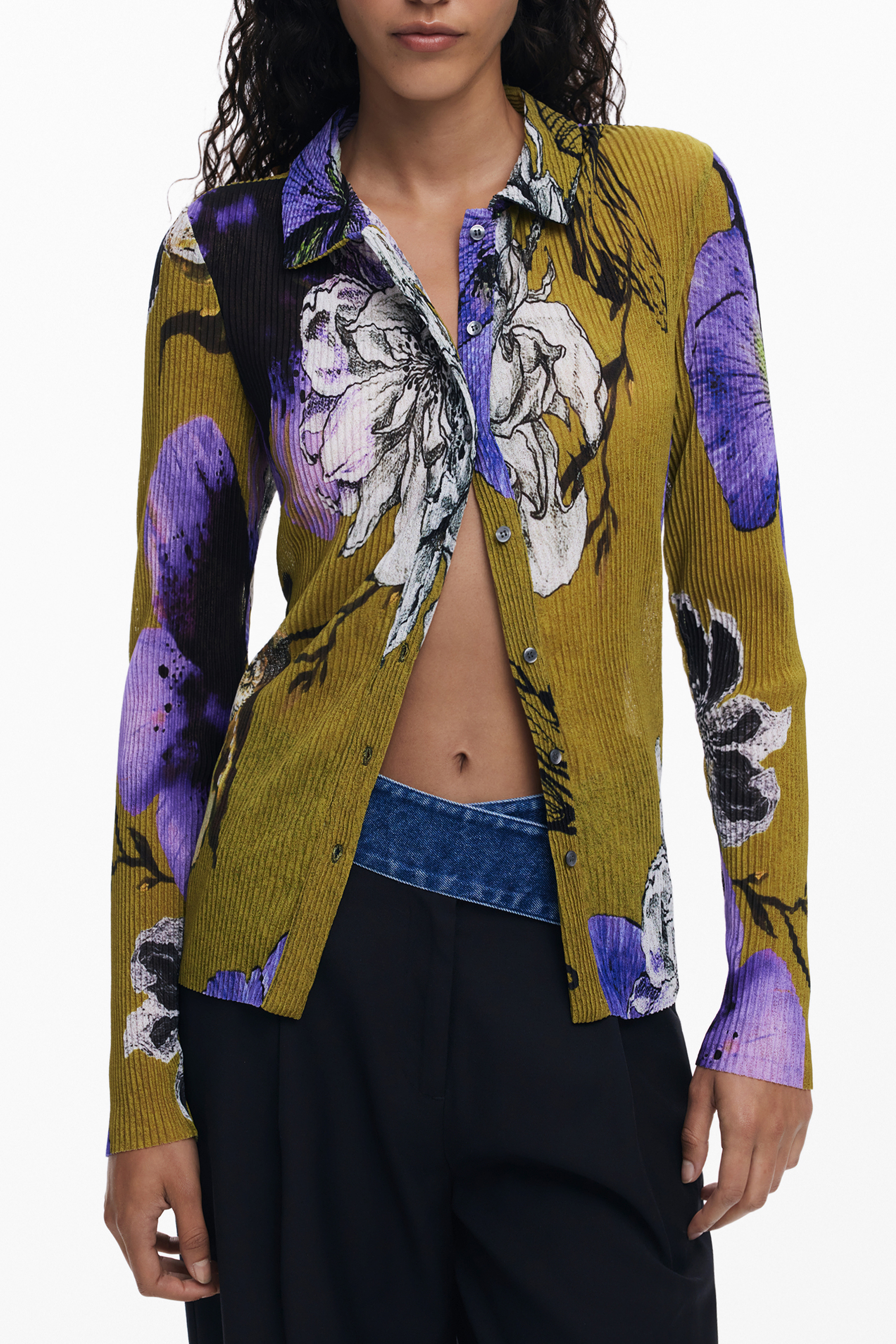 DESIGUAL WOMEN LONG-SLEEVED SHIRT, GREEN DESIGUAL WOMEN LONG-SLEEVED SHIRT, GREEN