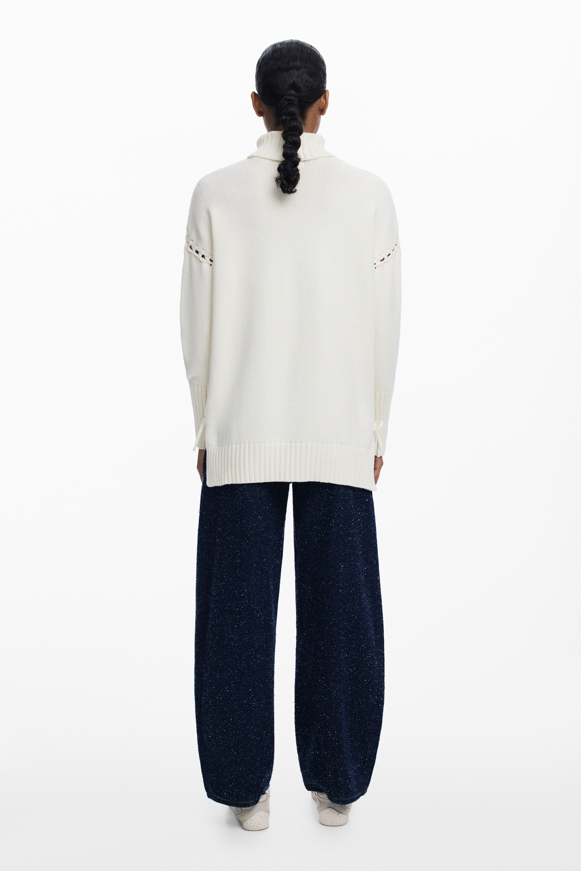 DESIGUAL WOMEN WHITE SWEATER