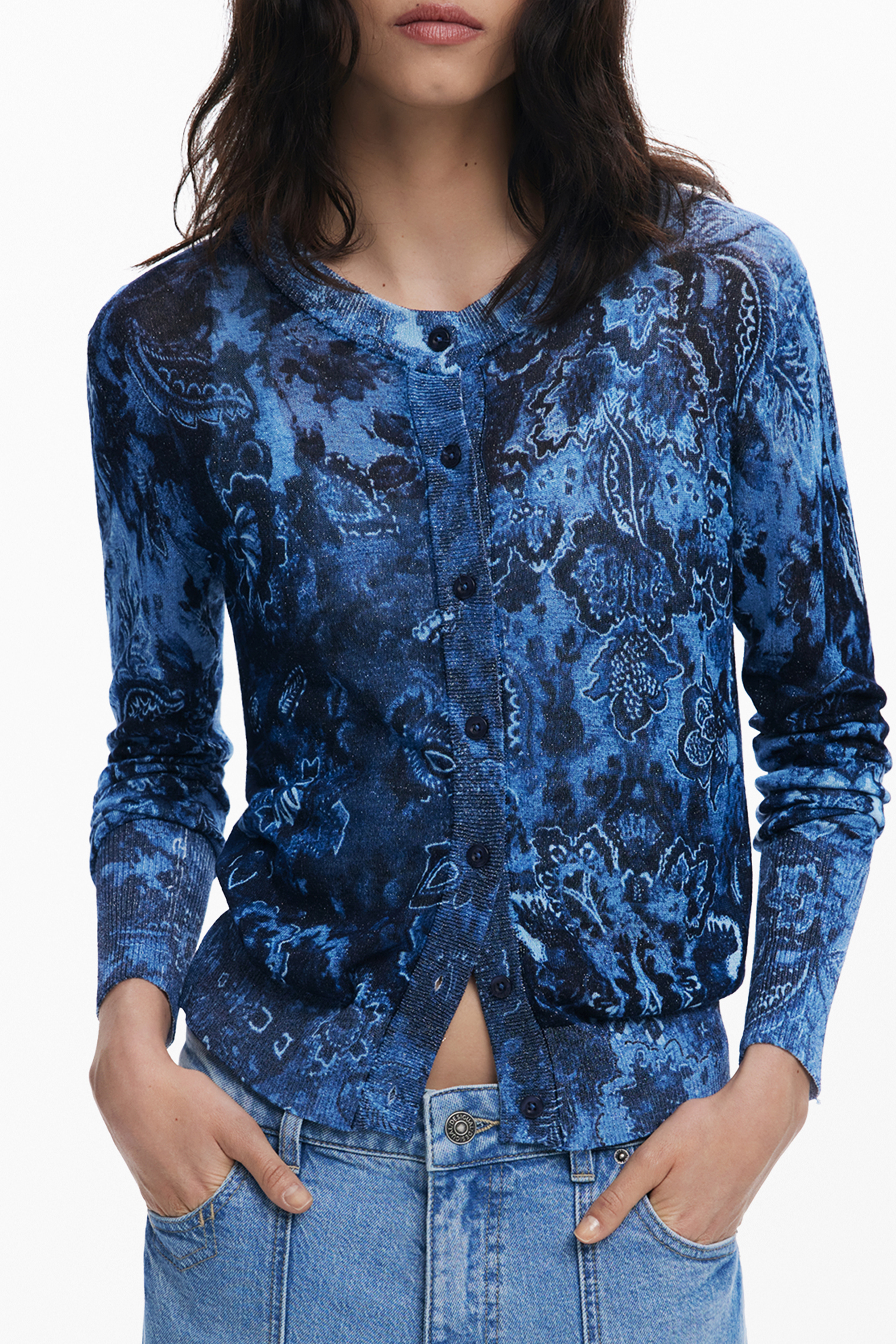 DESIGUAL WOMEN BLUE CARDIGAN DESIGUAL WOMEN BLUE CARDIGAN