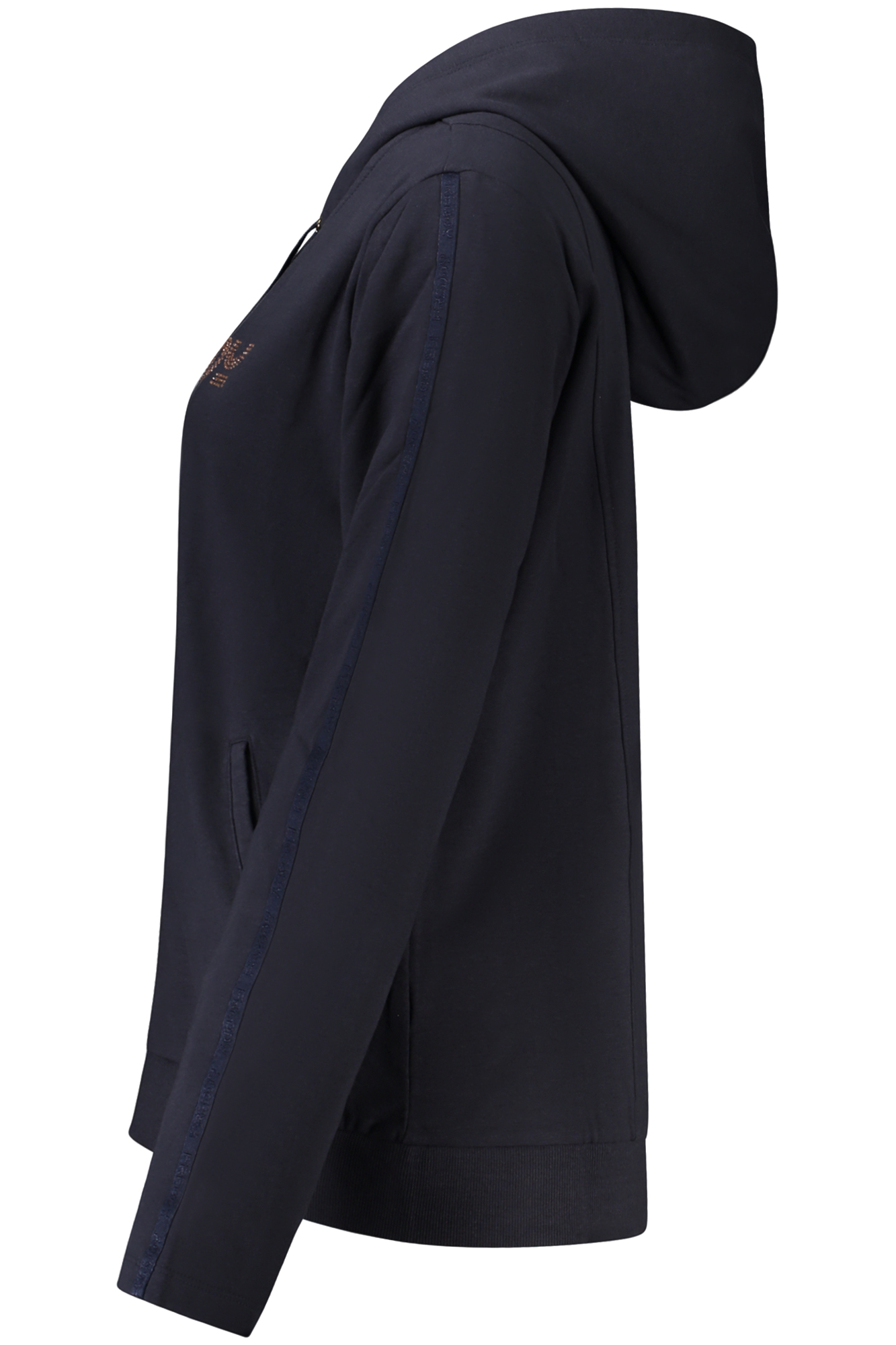 FREDDY WOMEN BLUE ZIP-UP SWEATSHIRT
