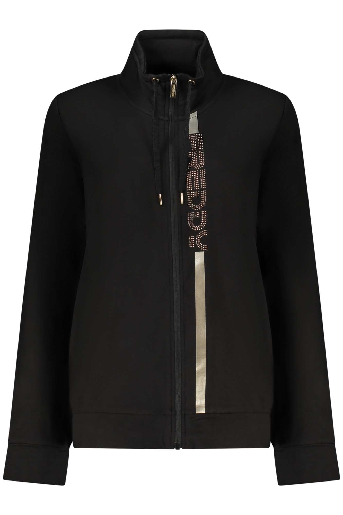 FREDDY WOMEN BLACK ZIP-UP SWEATSHIRT FREDDY WOMEN BLACK ZIP-UP SWEATSHIRT