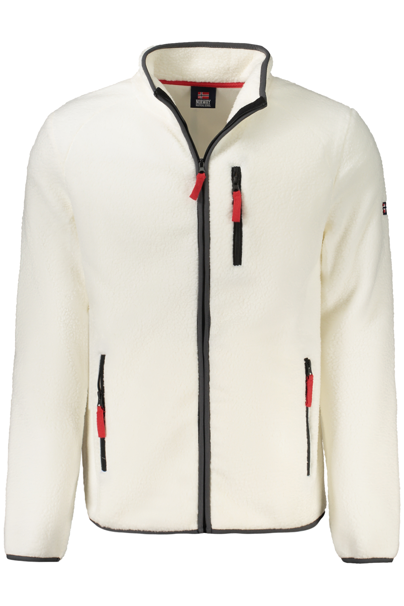 NORWAY 1963 MEN WHITE ZIP-UP SWEATSHIRT NORWAY 1963 MEN WHITE ZIP-UP SWEATSHIRT