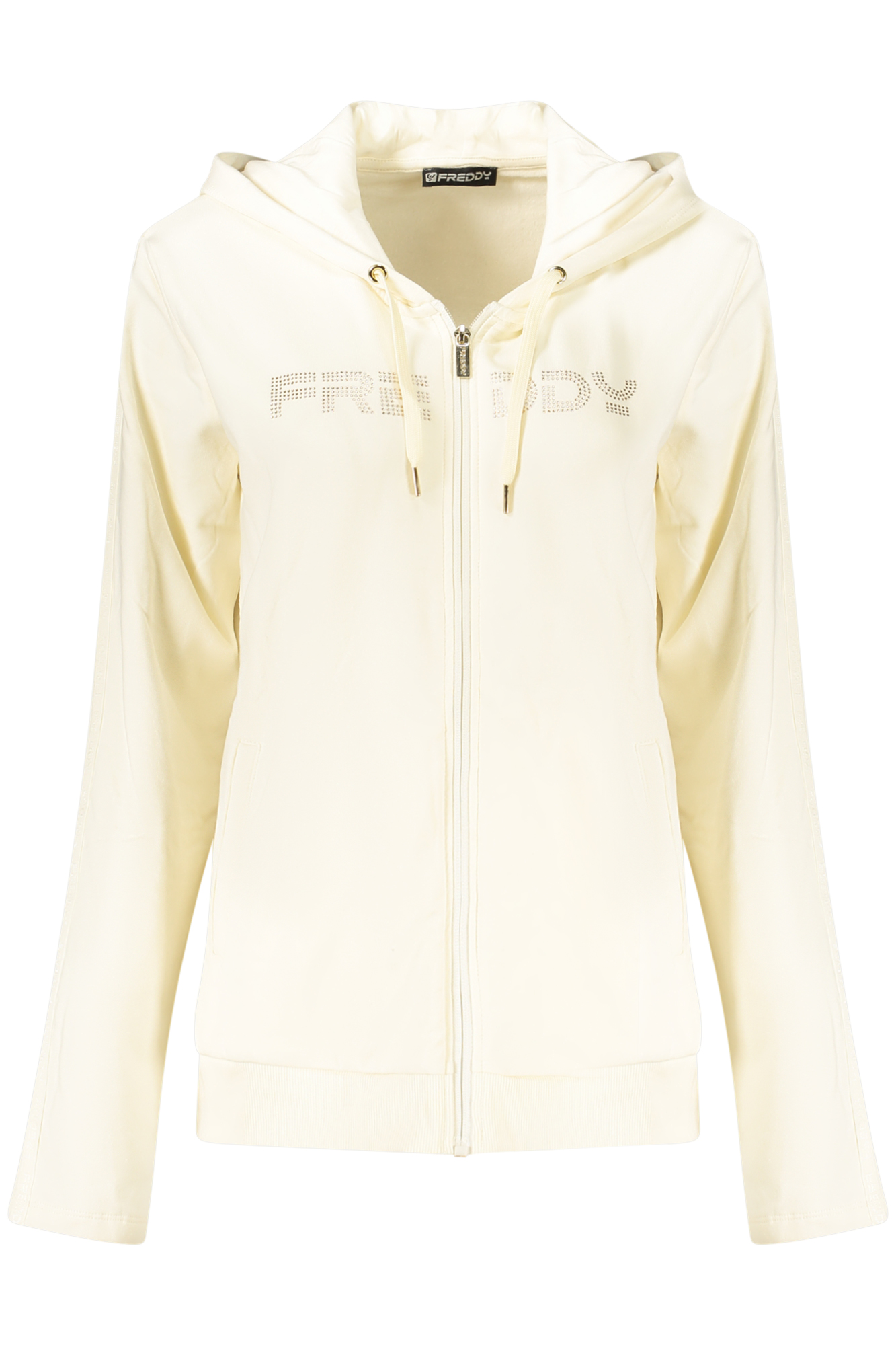 FREDDY WOMEN WHITE ZIP-UP SWEATSHIRT FREDDY WOMEN WHITE ZIP-UP SWEATSHIRT