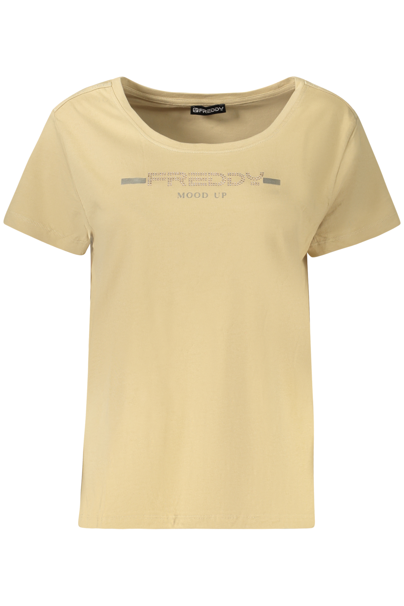 FREDDY WOMEN SHORT-SLEEVE T-SHIRT BEIGE FREDDY WOMEN SHORT-SLEEVE T-SHIRT BEIGE