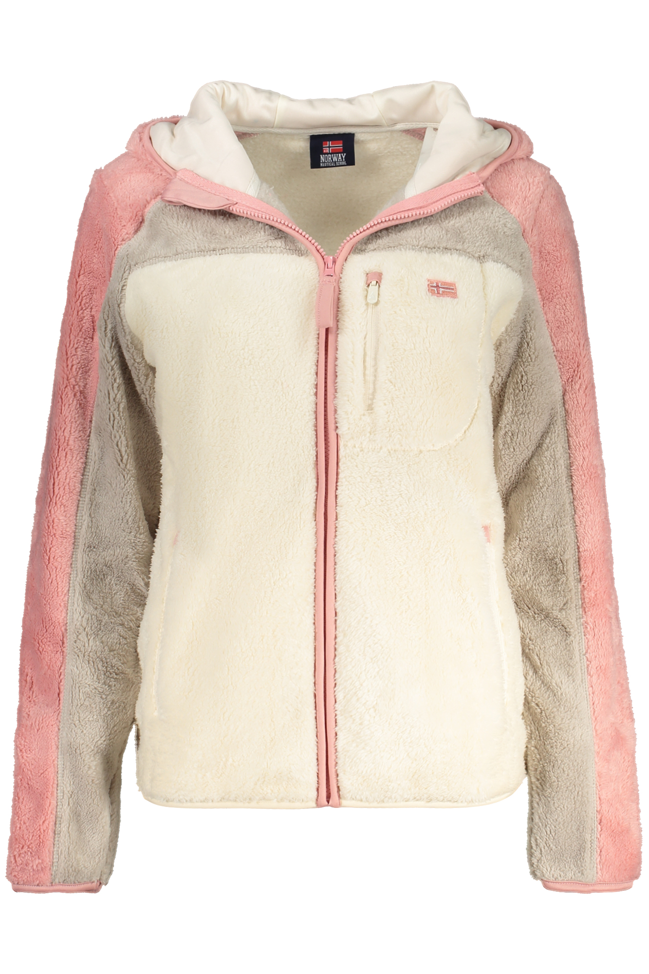 NORWAY 1963 WOMEN WHITE ZIP-UP SWEATSHIRT